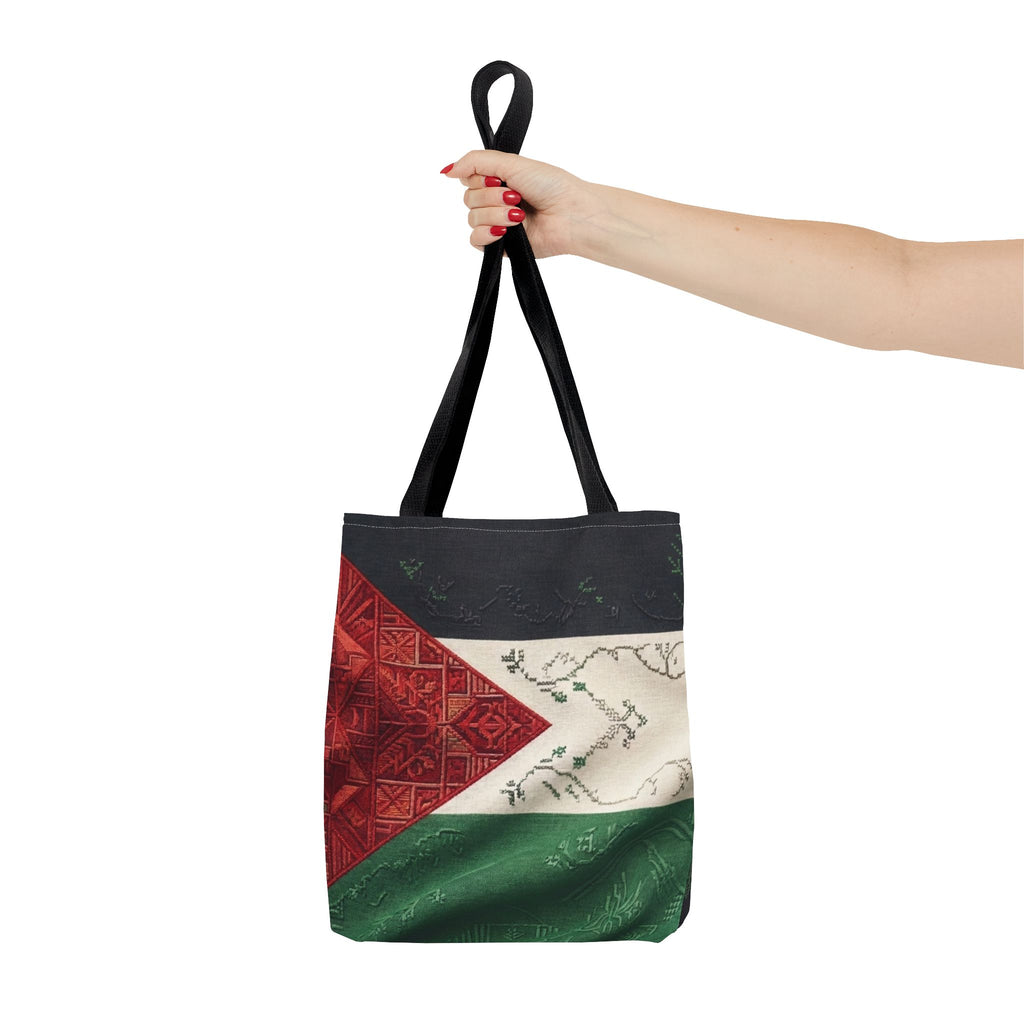 Palestine Flag Pattern Tote Bag | AOP Palestinian Textile Design
