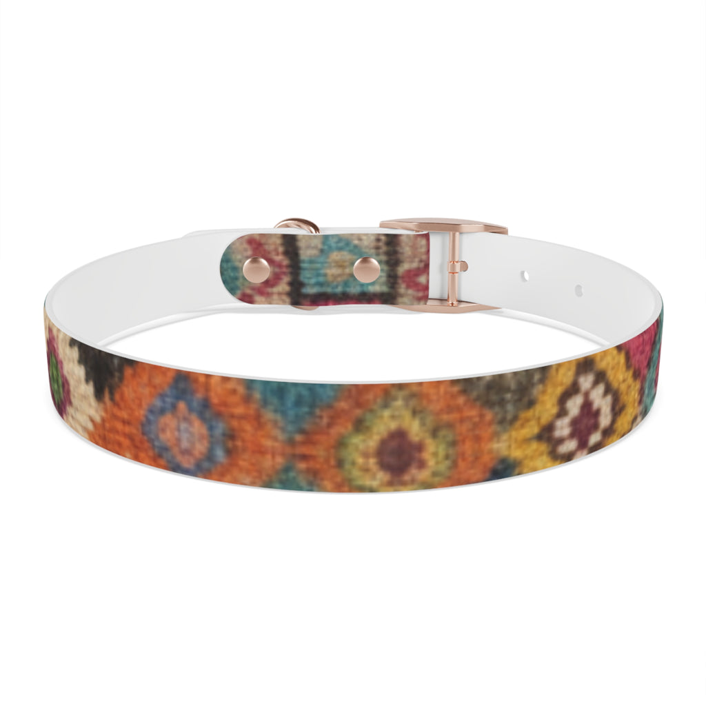 Boho Ikat Pattern Dog Collar | Colorful Southwestern Print