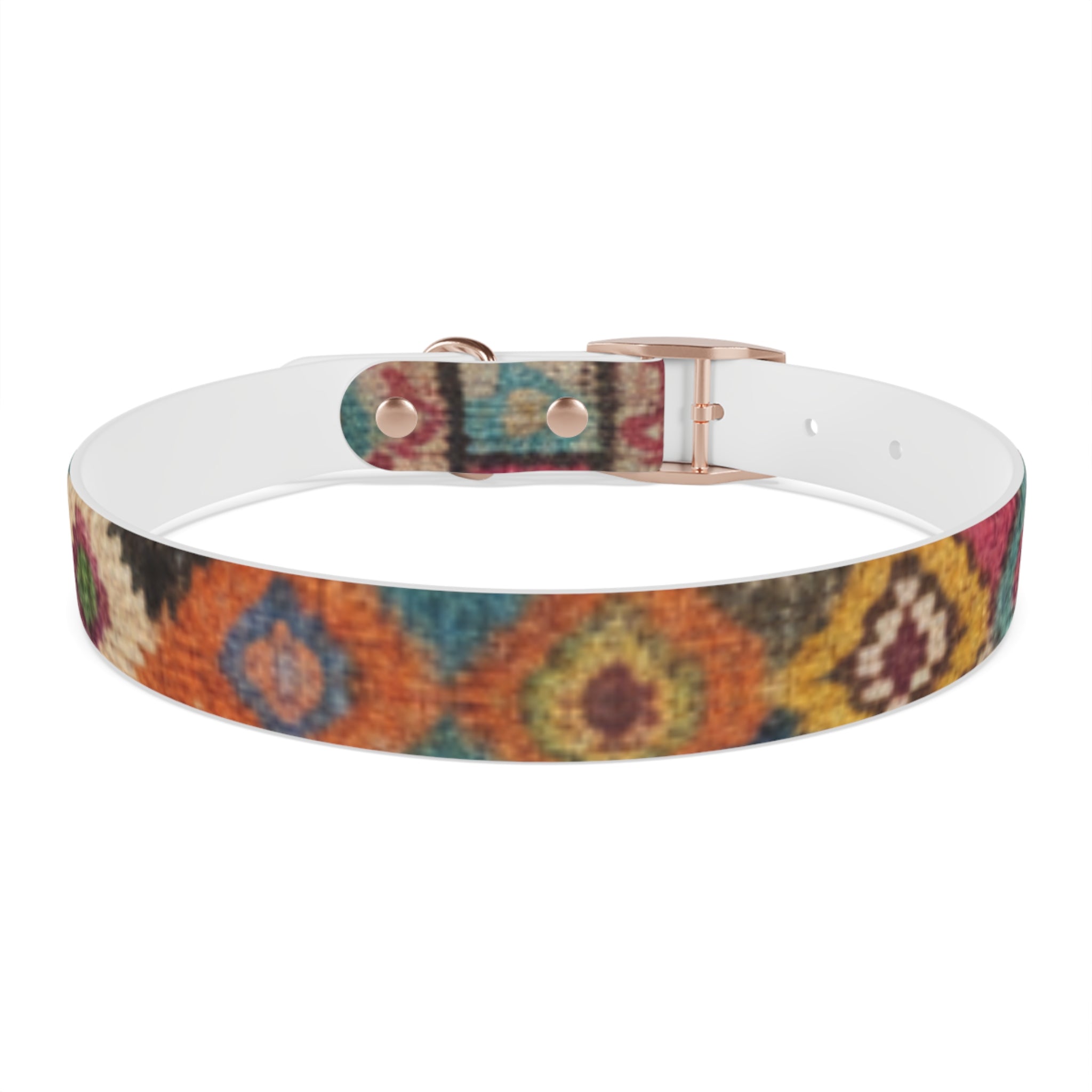 Boho Ikat Pattern Dog Collar | Colorful Southwestern Print