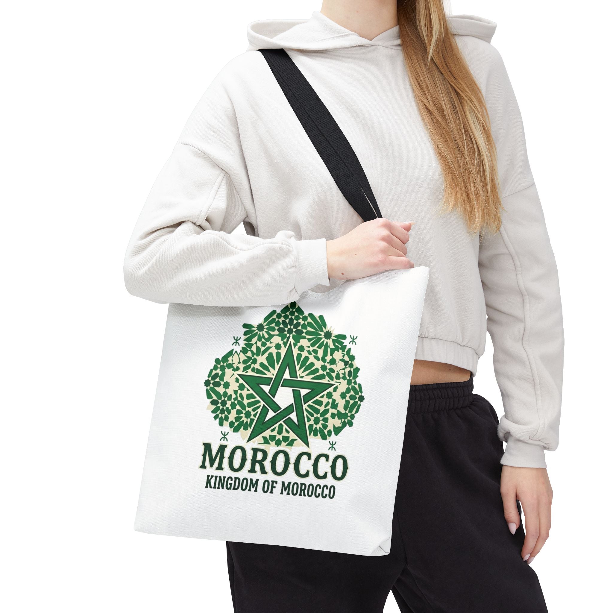 Morocco Star Emblem Tote Bag | Kingdom of Morocco Graphic Tote