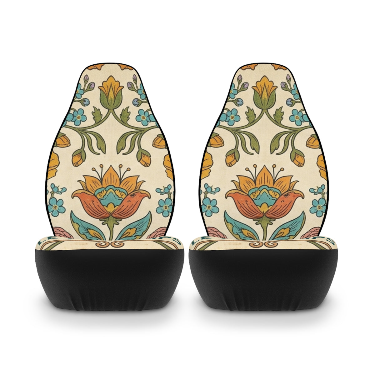 Vintage Floral Spring Car Seat Covers | Le Printemps Flower Design