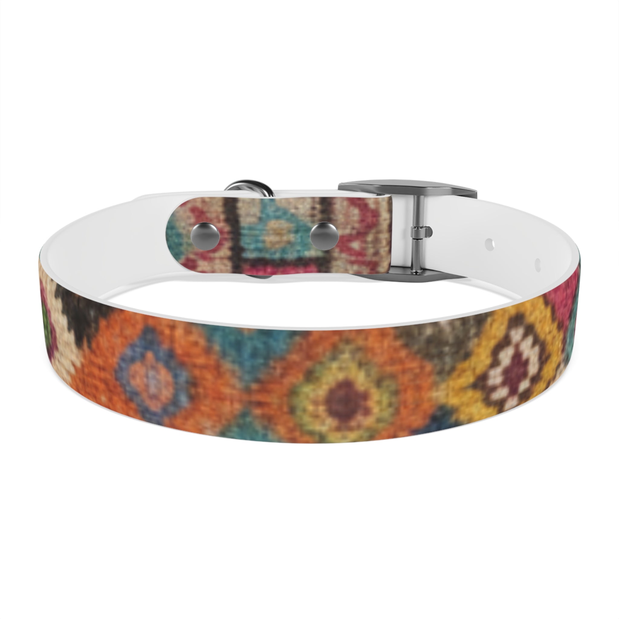 Boho Ikat Pattern Dog Collar | Colorful Southwestern Print