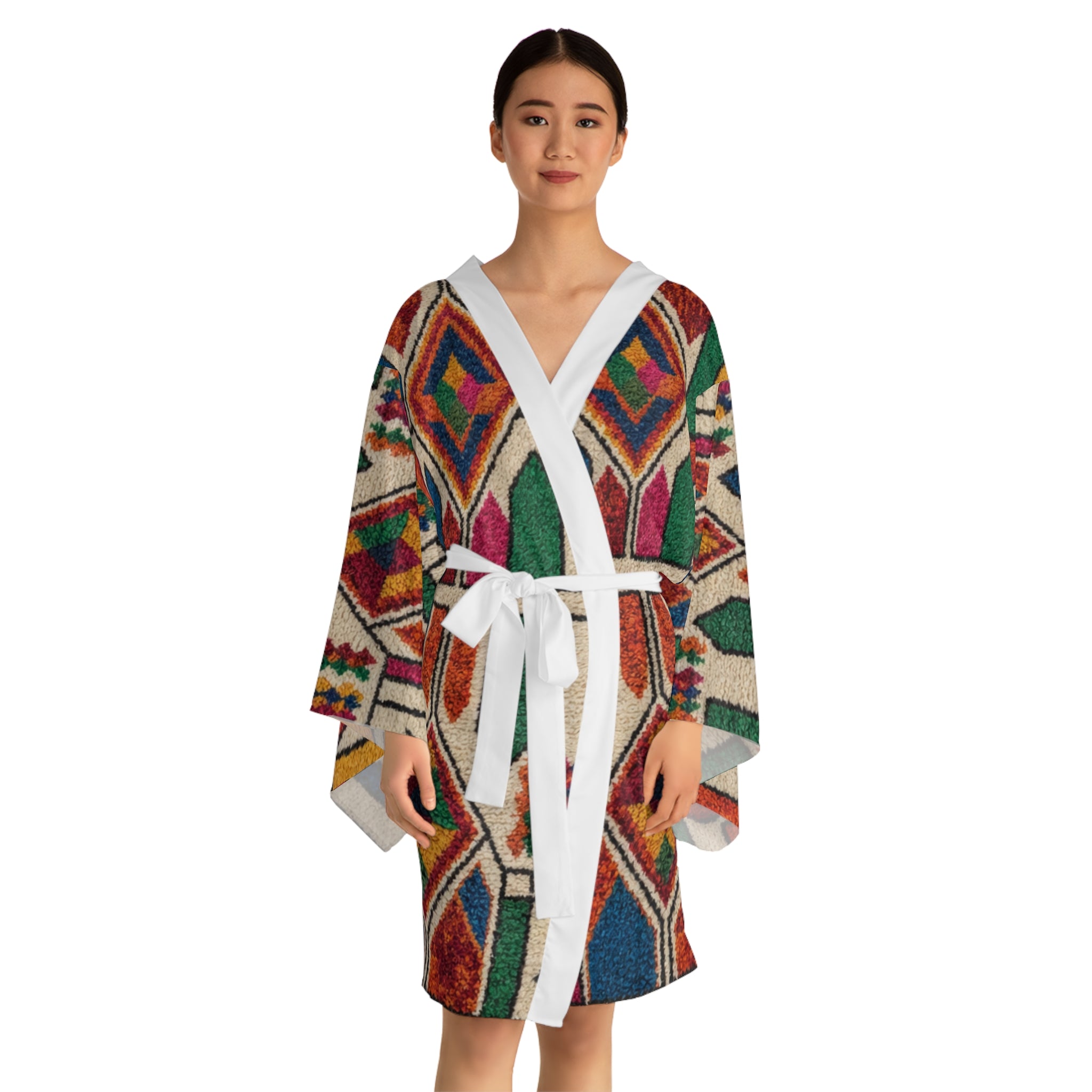 Colorful Geometric Moroccan Pattern Kimono