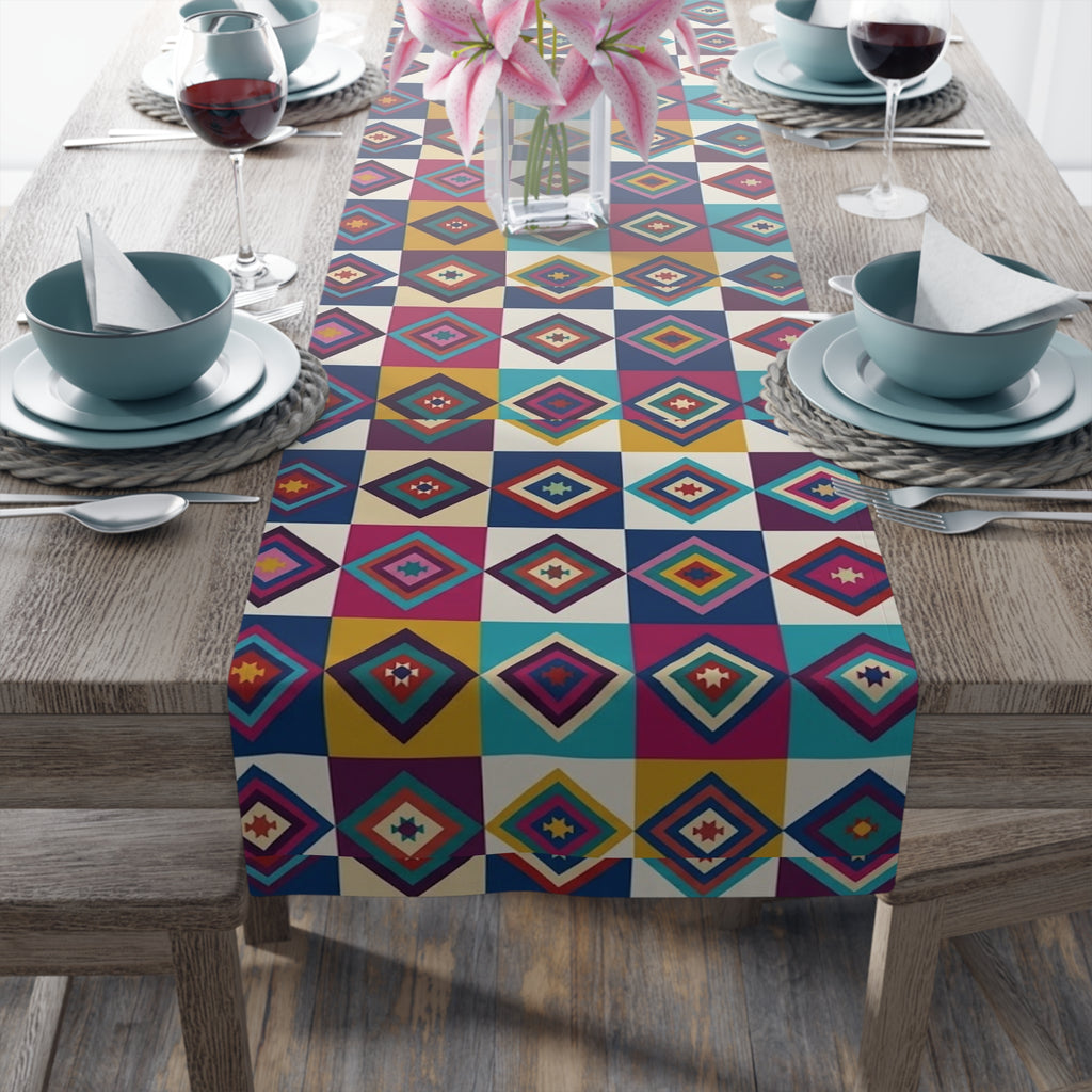 Southwestern Diamond Table Runner | Cotton Blue table runner