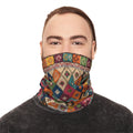 Colorful Kilim Diamond Pattern Neck Gaiter | Boho Aztec Scarf