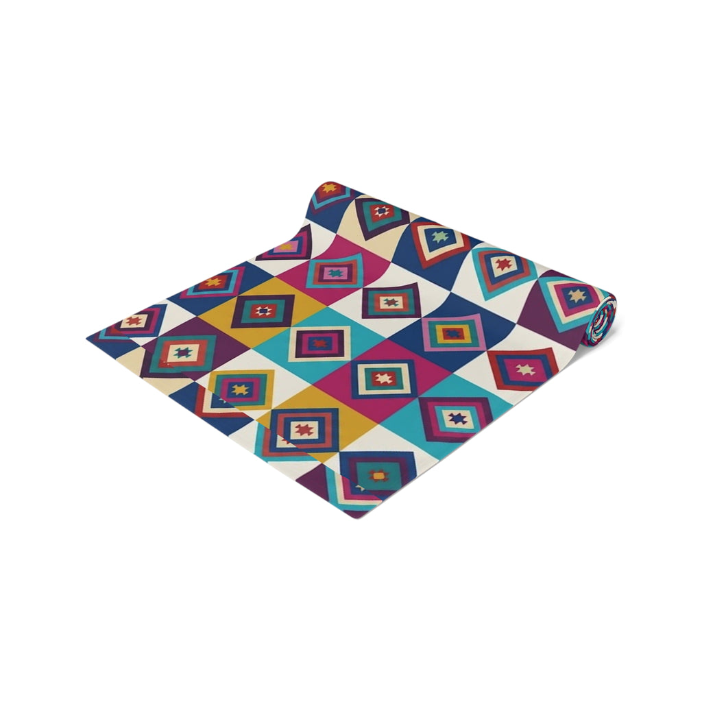 Southwestern Diamond Table Runner | Cotton Blue table runner