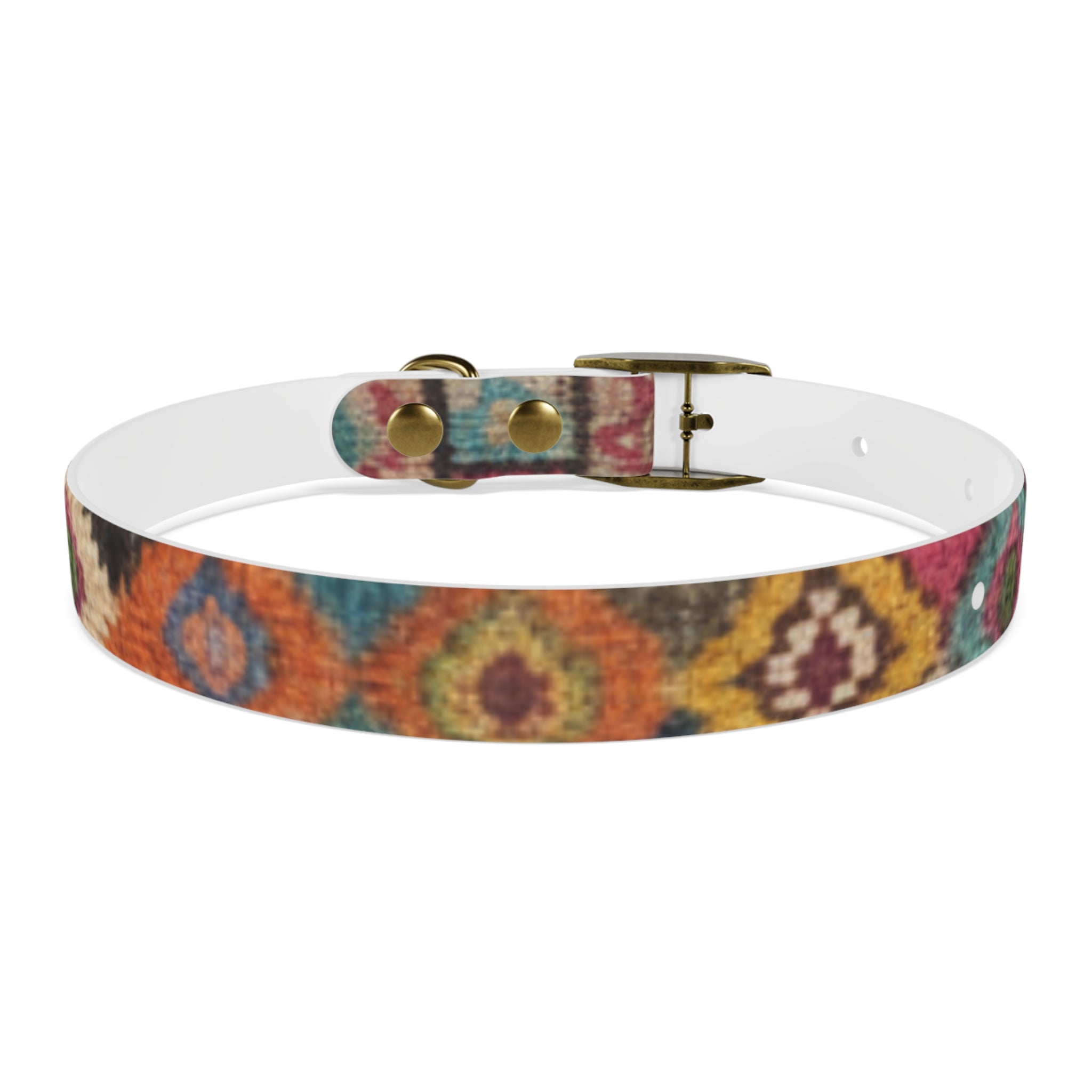 Boho Ikat Pattern Dog Collar | Colorful Southwestern Print