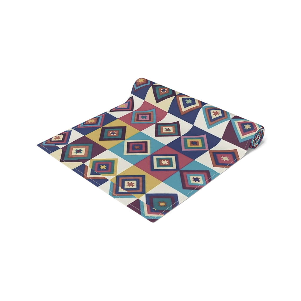 Southwestern Diamond Table Runner | Cotton Blue table runner