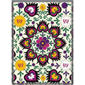 Floral Mandala Woven Wall Tapestry | Boho Floral Pattern