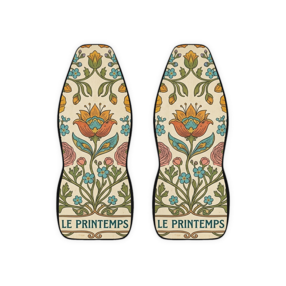 Vintage Floral Spring Car Seat Covers | Le Printemps Flower Design