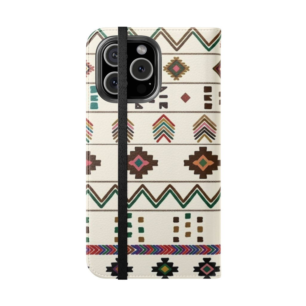 Southwestern Aztec Pattern Flip Case | Tribal Phone Wallet, Card Slots