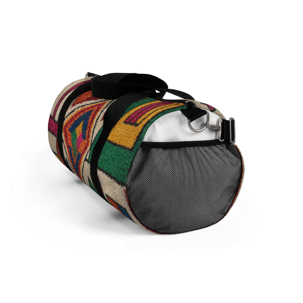 Colorful Geometric Pattern Duffel Bag | Aztec-Inspired Travel Gear