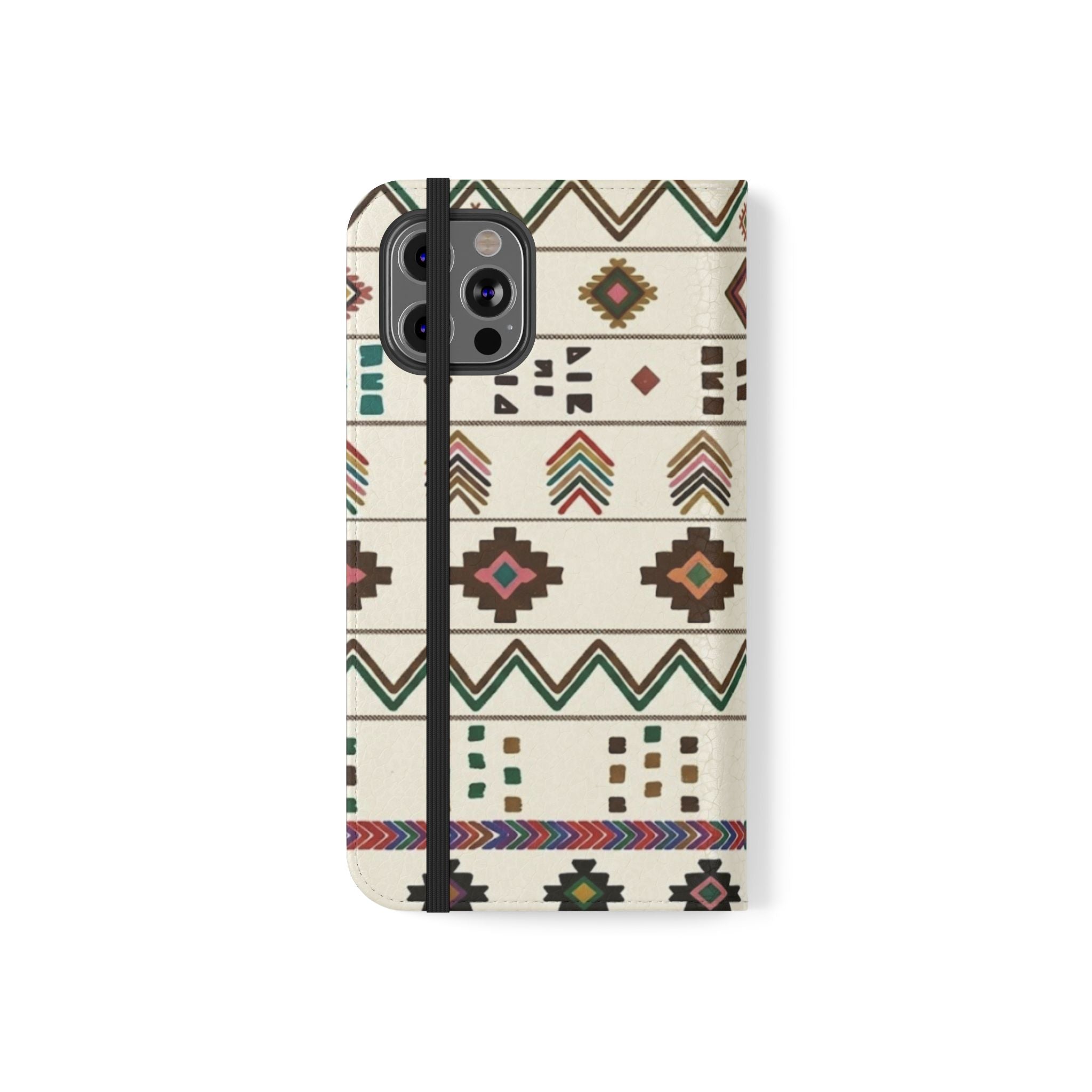 Southwestern Aztec Pattern Flip Case | Tribal Phone Wallet, Card Slots