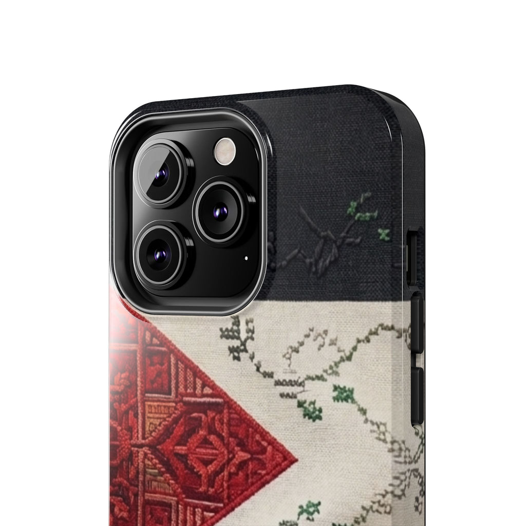 Palestine Flag Pattern Tough Phone Case | Palestine Textile Design