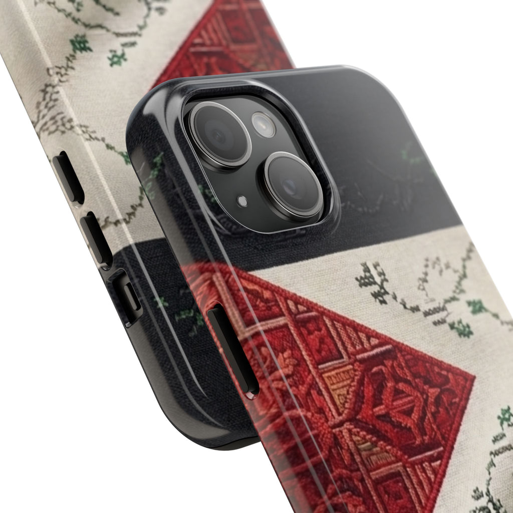 Palestine Flag Pattern Tough Phone Case | Palestine Textile Design