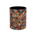 Colorful Kilim Diamond Pattern Mug | Accent Coffee Mug 11oz 15oz