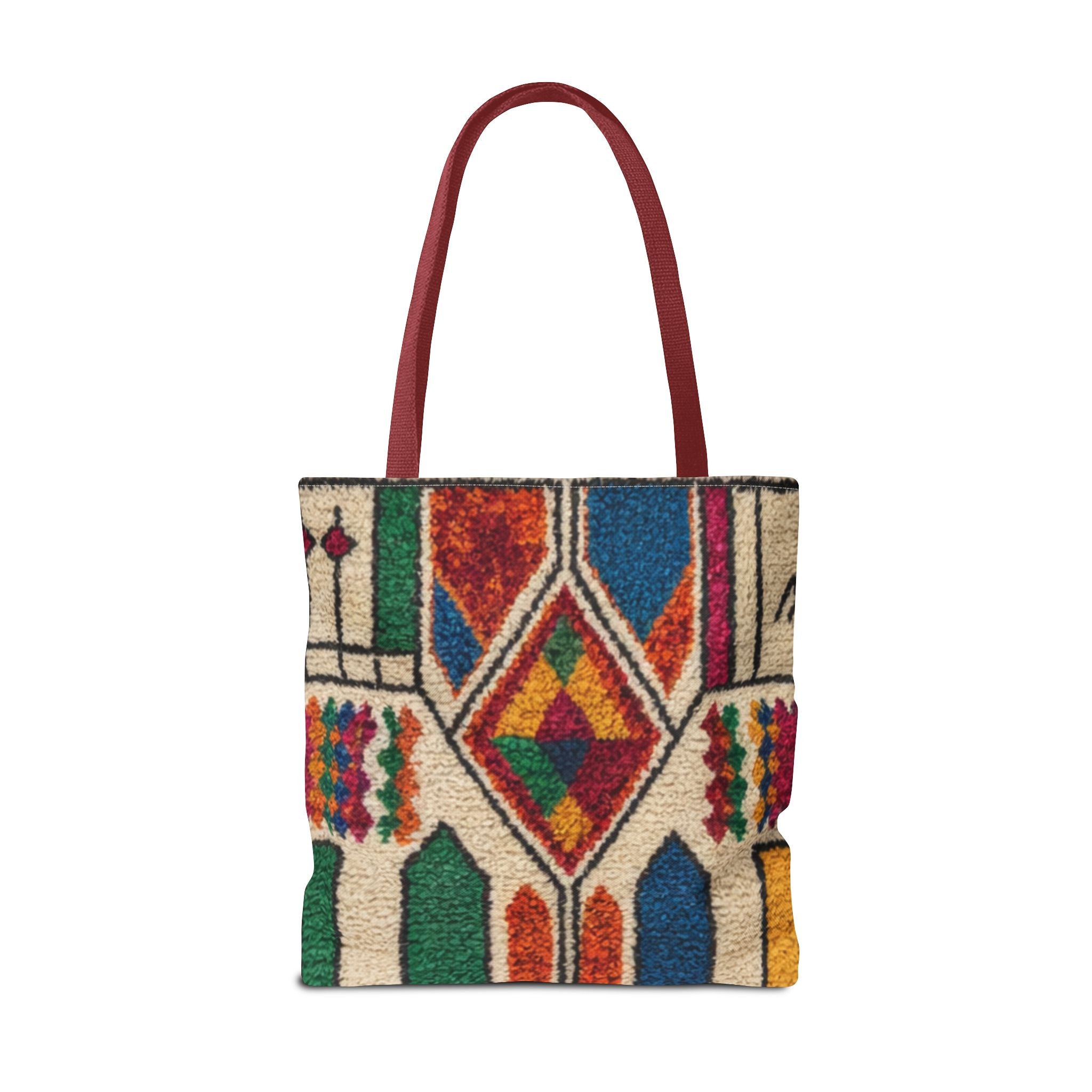 Colorful Geometric Kilim Pattern Tote | Boho Aztec Tribal Bag