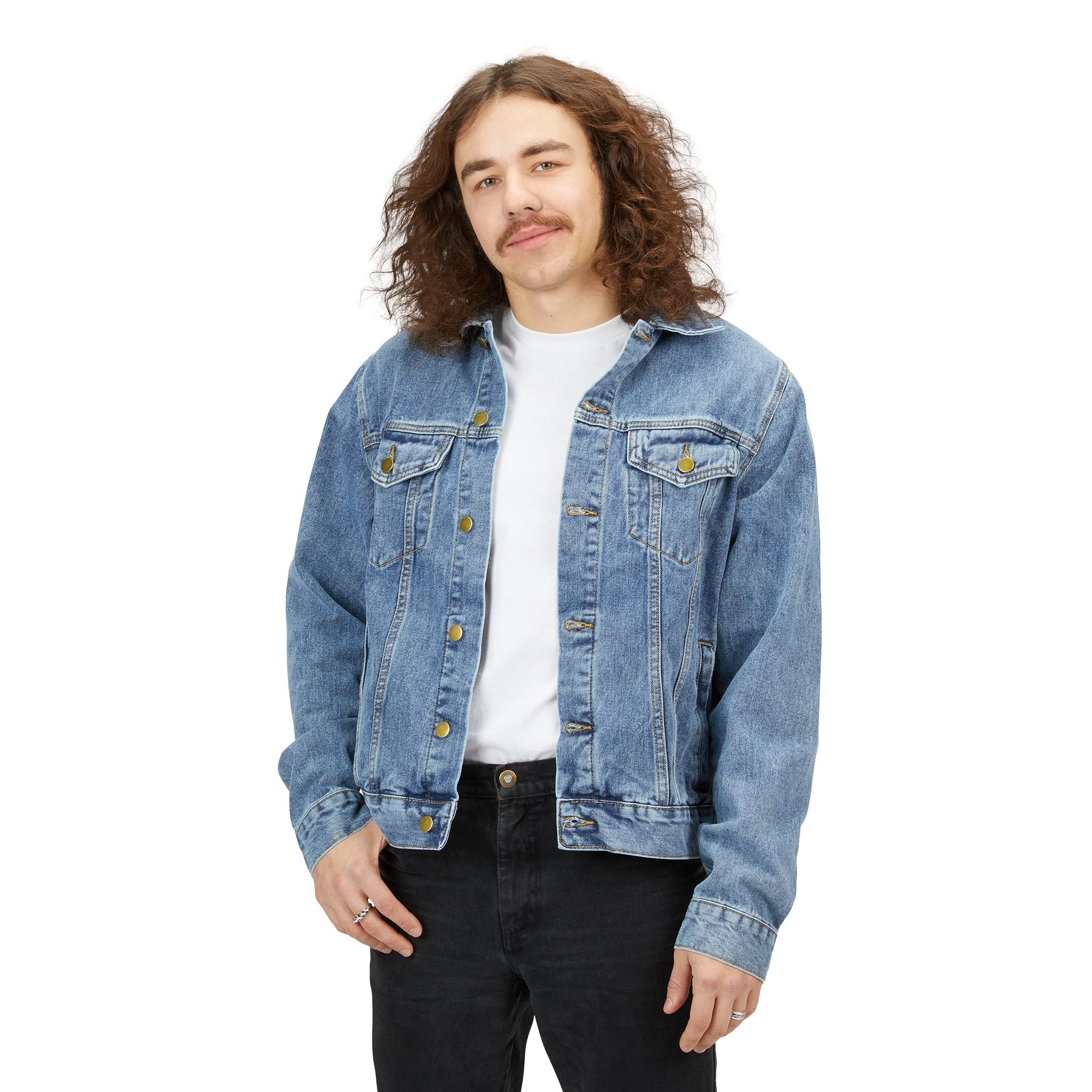 Colorful Kilim Patch Denim Jacket | Men's Denim Jacket