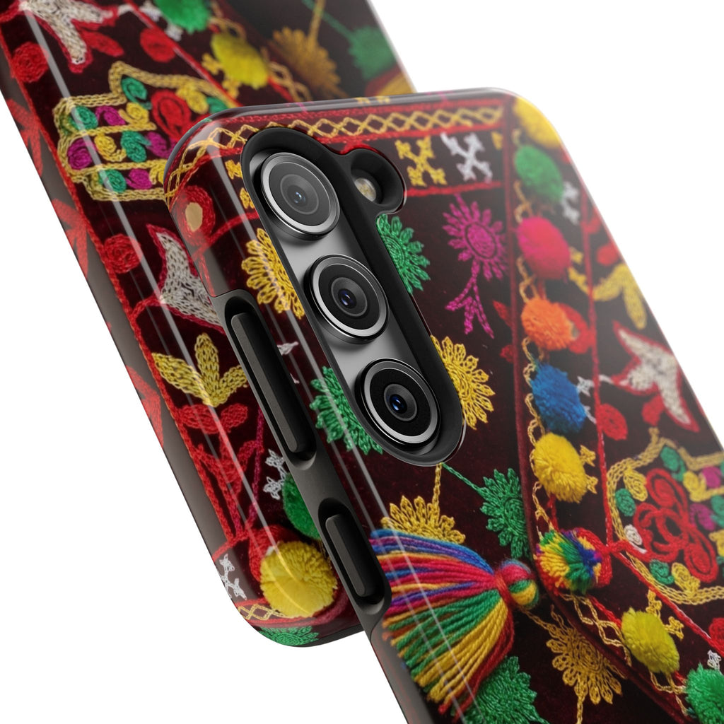 Colorful Pom Pom Pattern Phone Case | Tough Phone Case