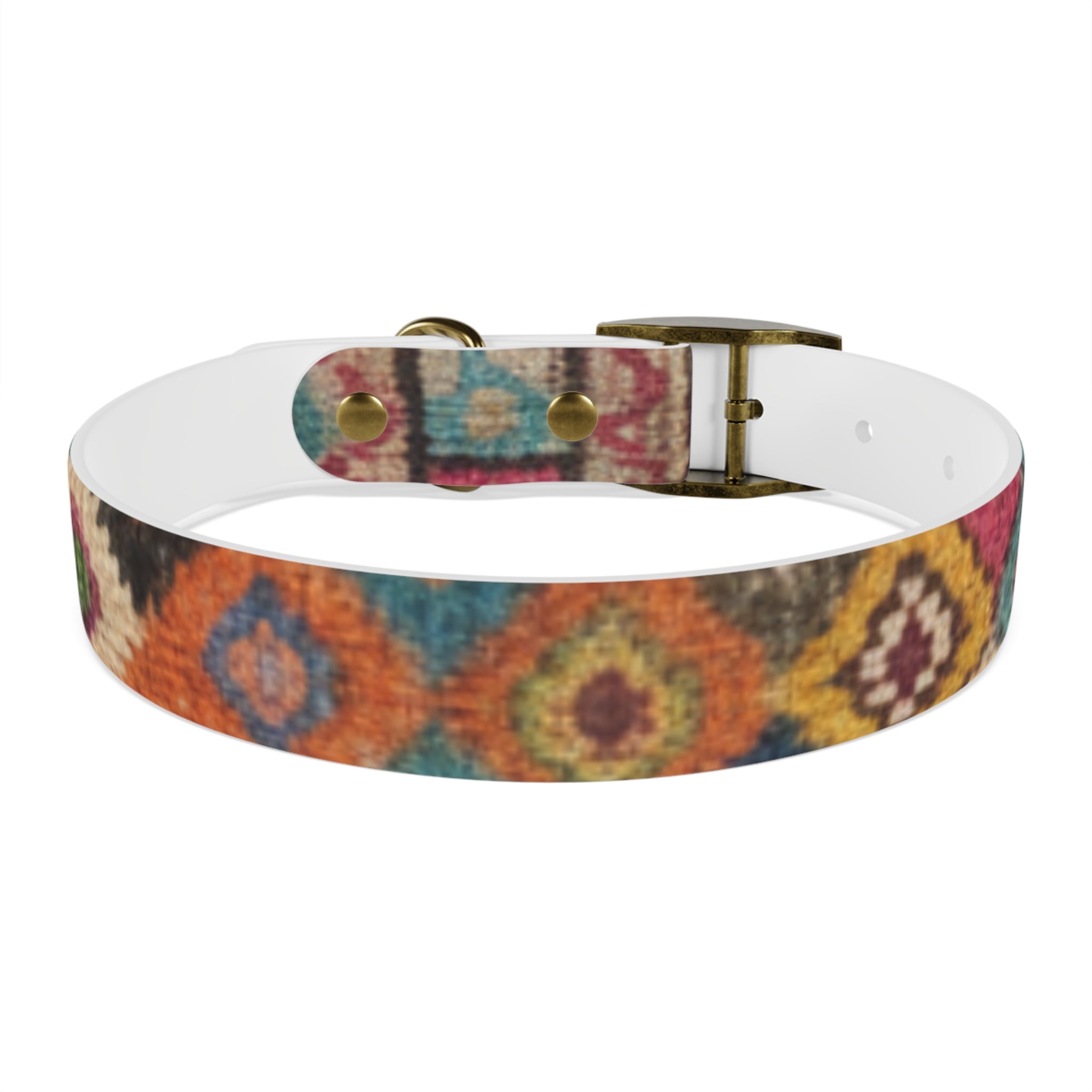 Boho Ikat Pattern Dog Collar | Colorful Southwestern Print