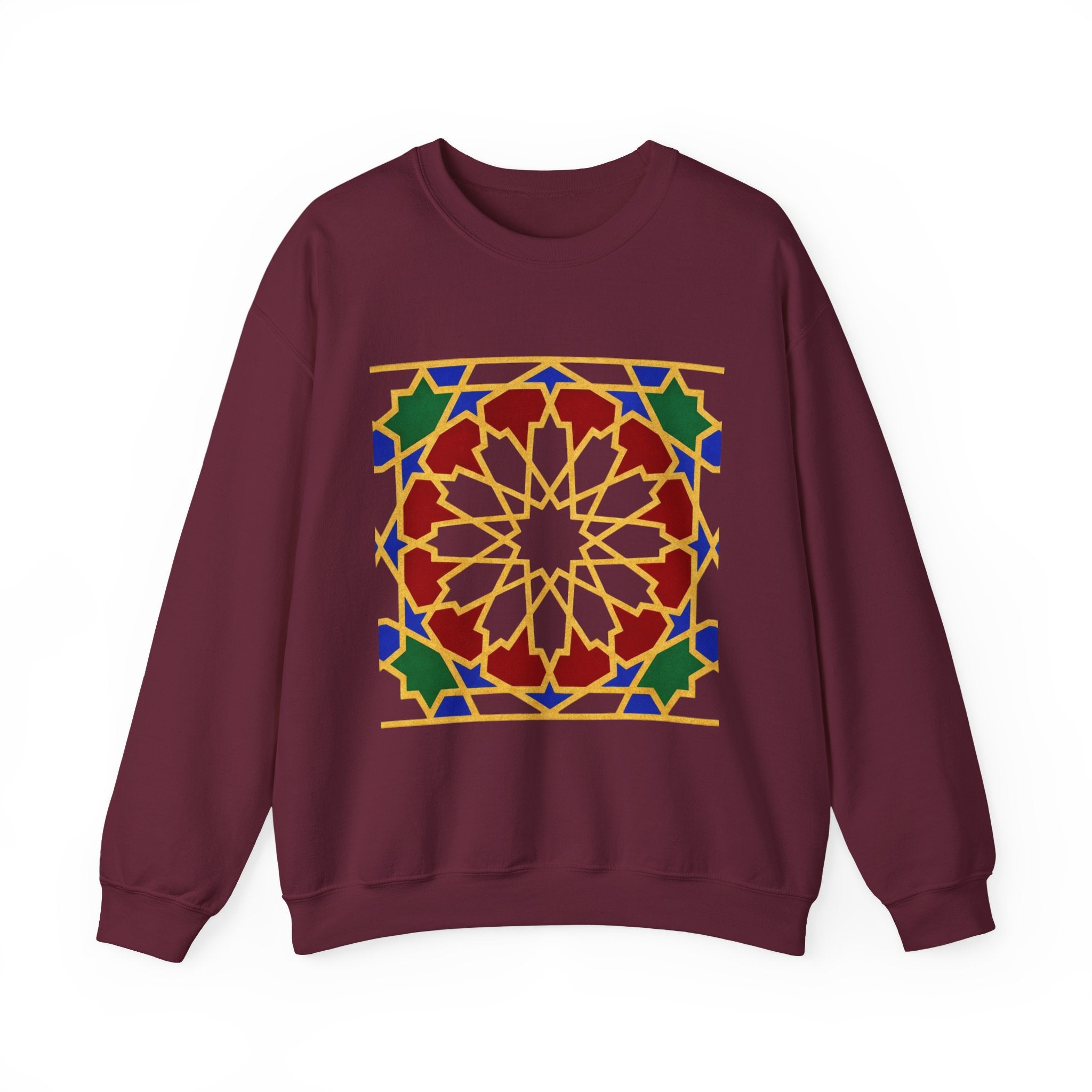 Geometric Moorish Tile Sweatshirt | Moroccan Mosaic Pattern