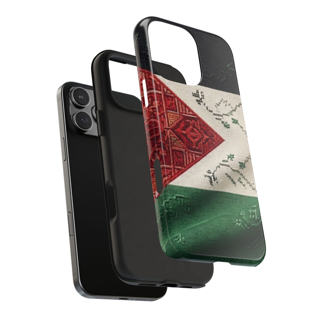 Palestine Flag Pattern Tough Phone Case | Palestine Textile Design