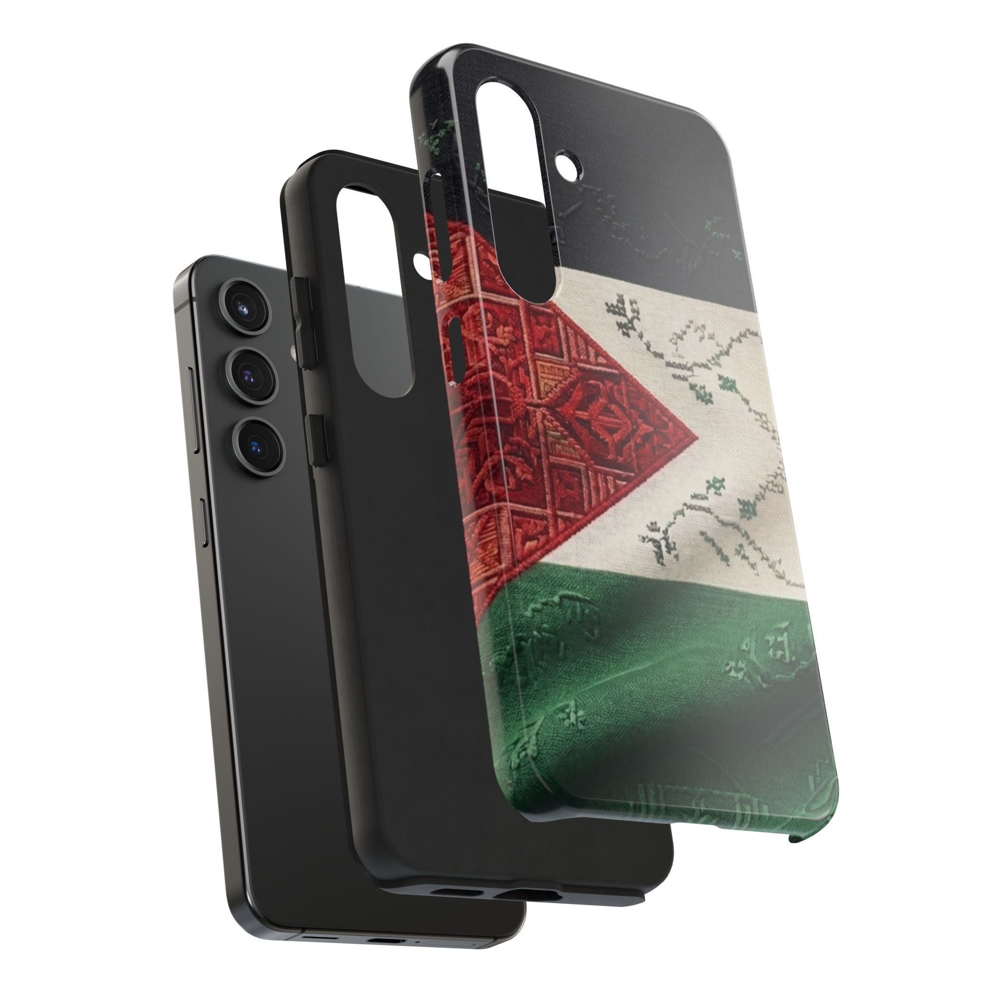 Palestine Flag Pattern Tough Phone Case | Palestine Textile Design
