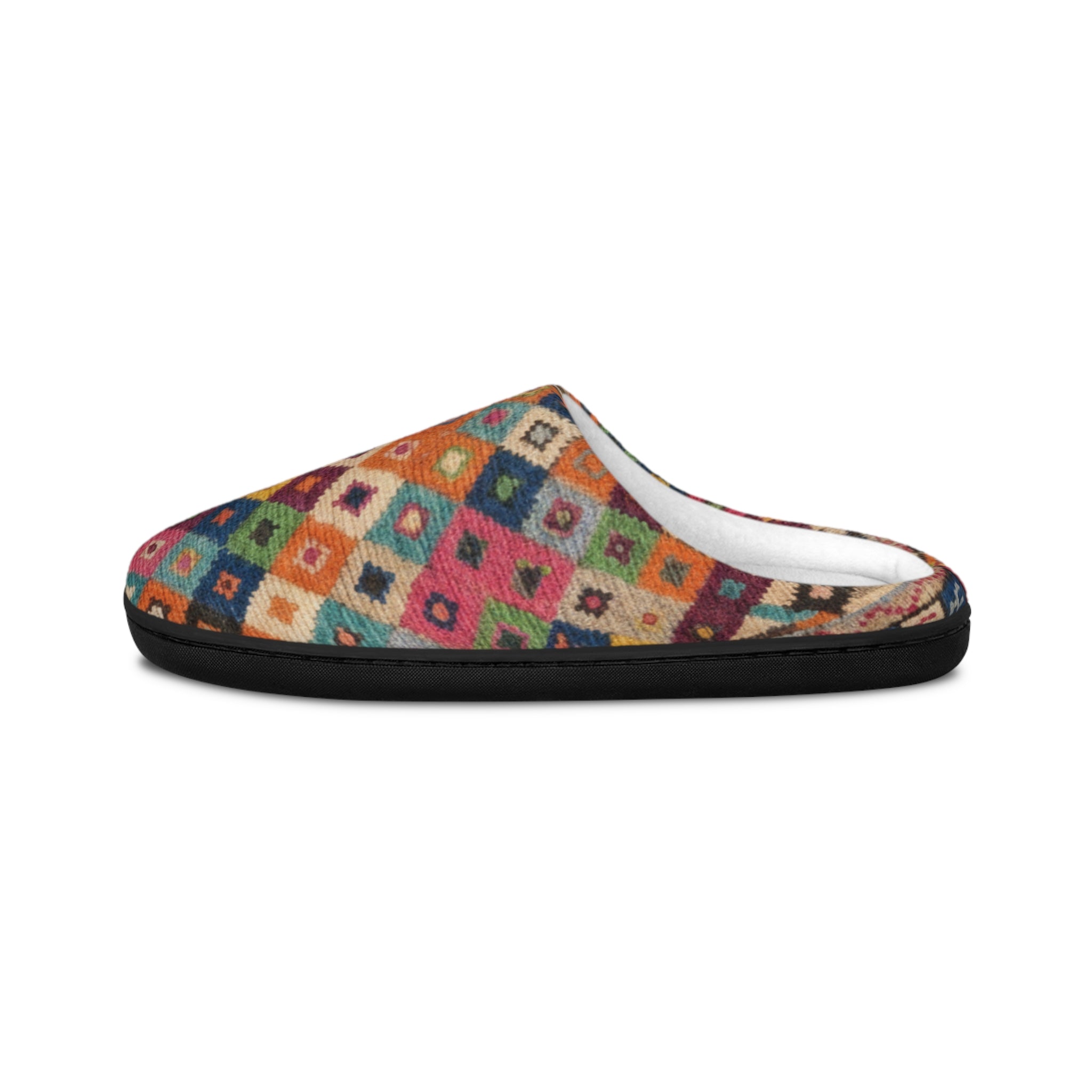 Colorful Kilim Diamond Pattern Slippers | Indoor Cozy Home Shoes