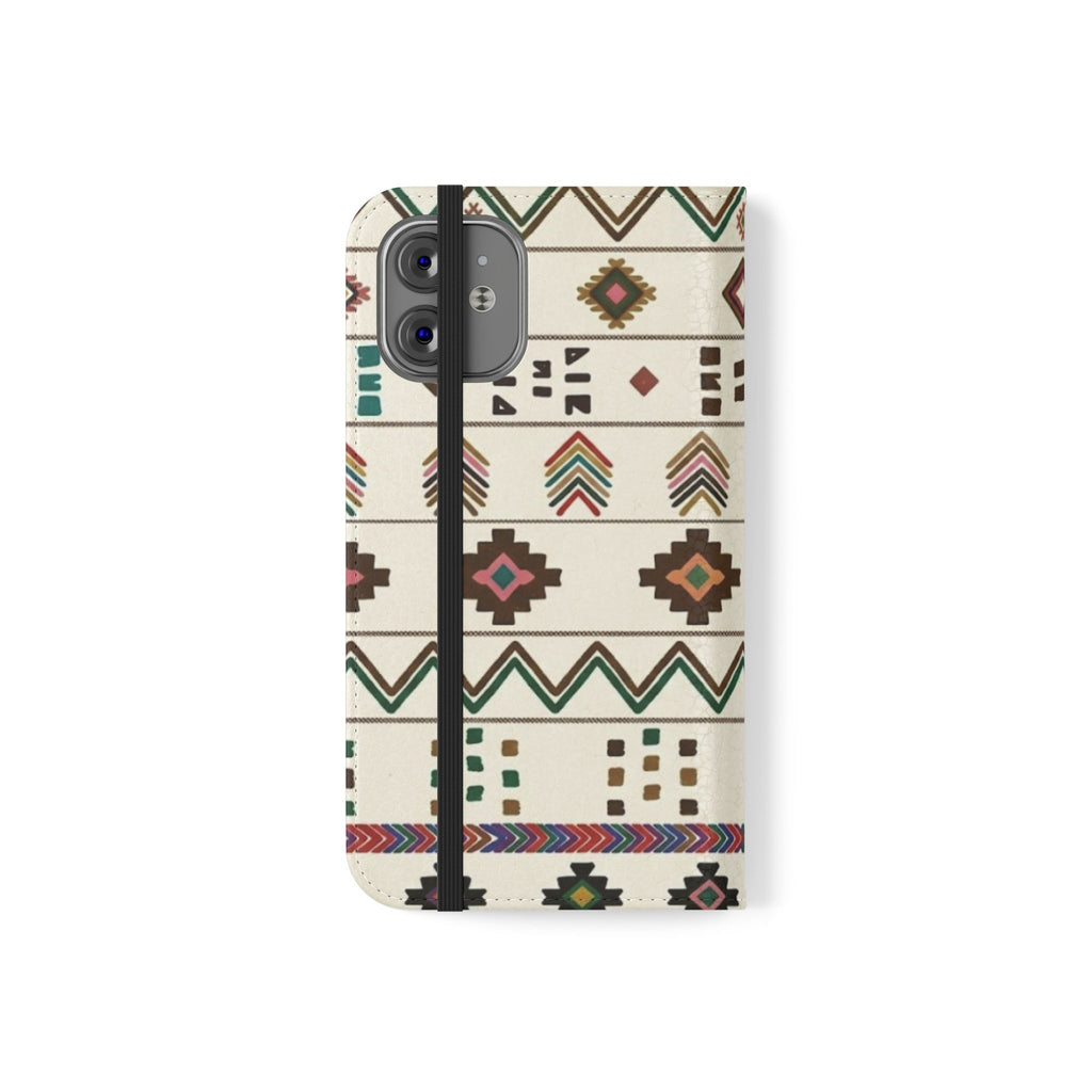 Southwestern Aztec Pattern Flip Case | Tribal Phone Wallet, Card Slots
