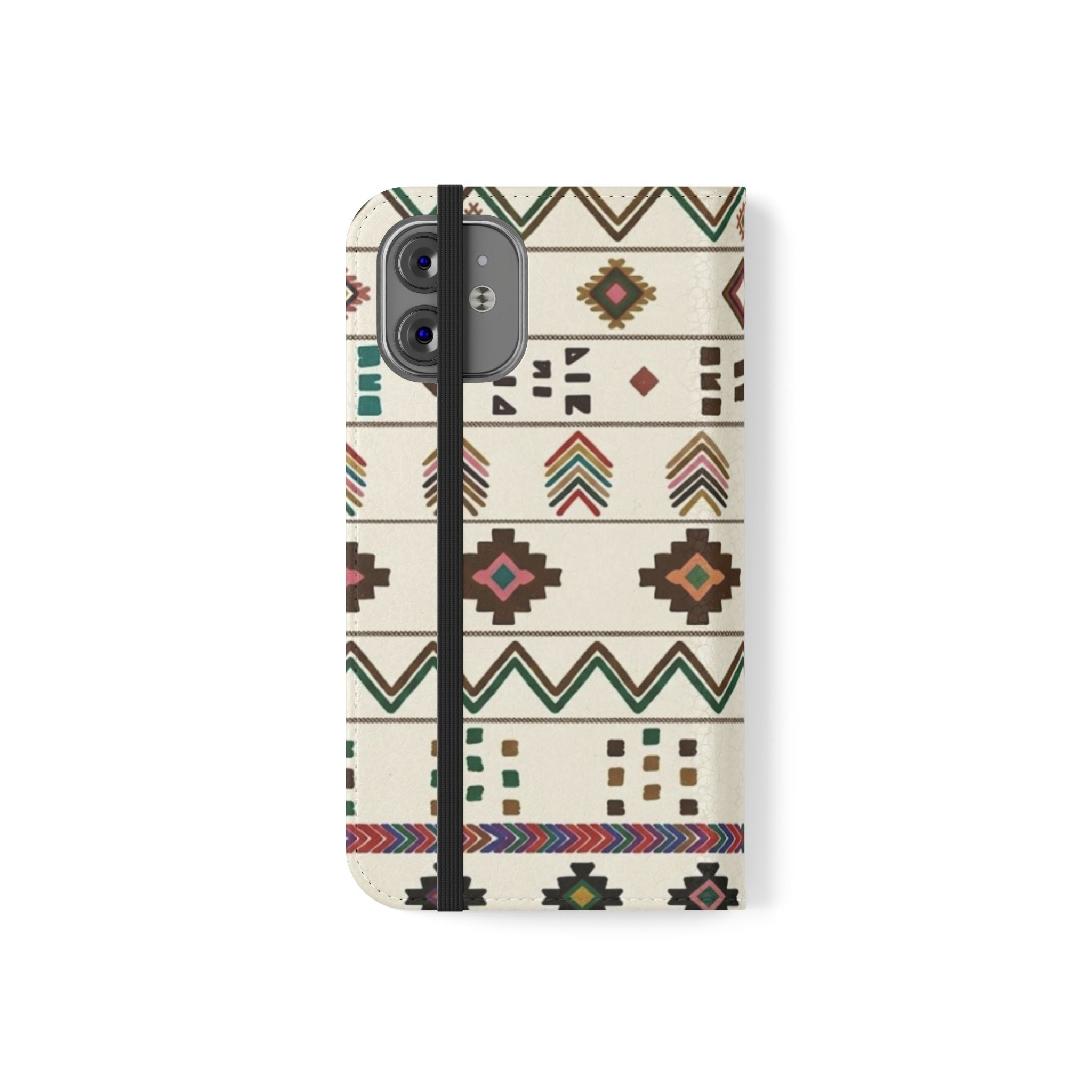 Southwestern Aztec Pattern Flip Case | Tribal Phone Wallet, Card Slots