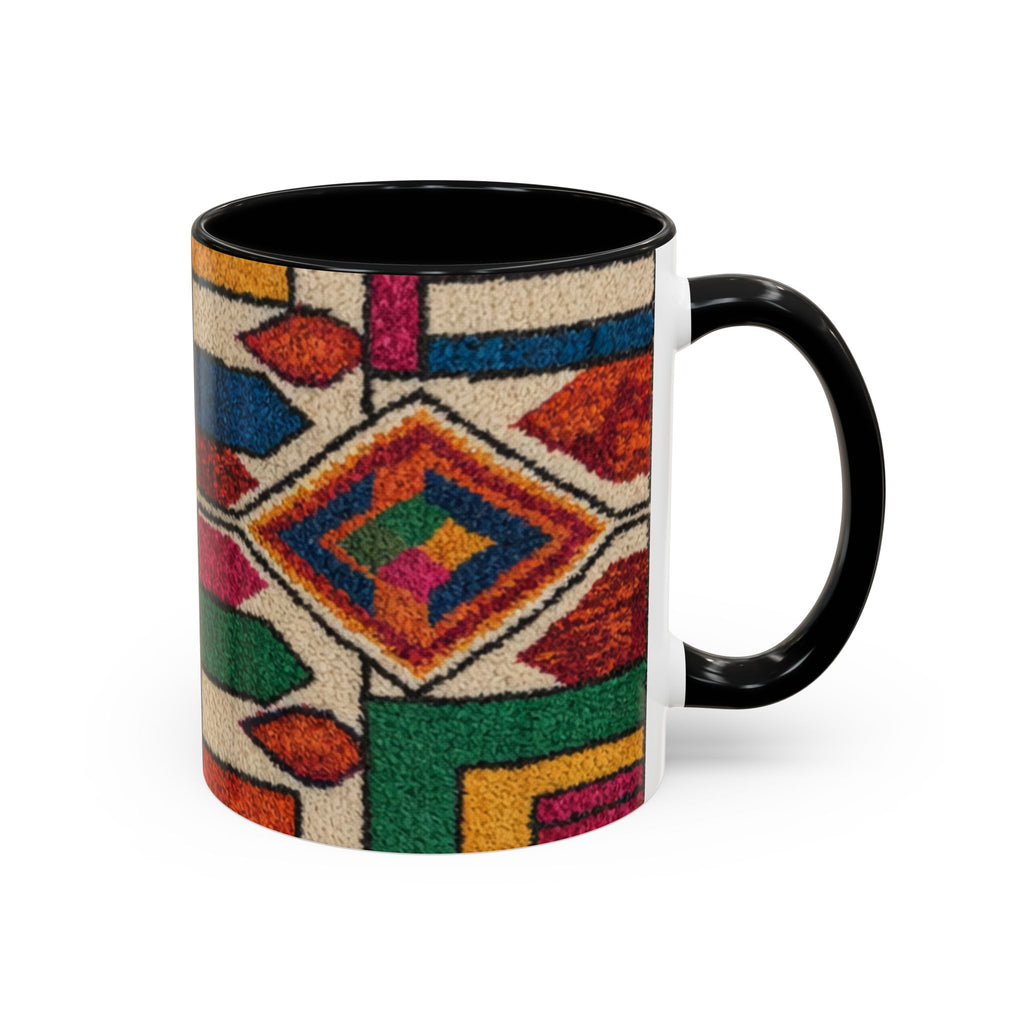 Colorful Geometric Moroccan Pattern Accent Coffee Mug | 11oz or 15oz