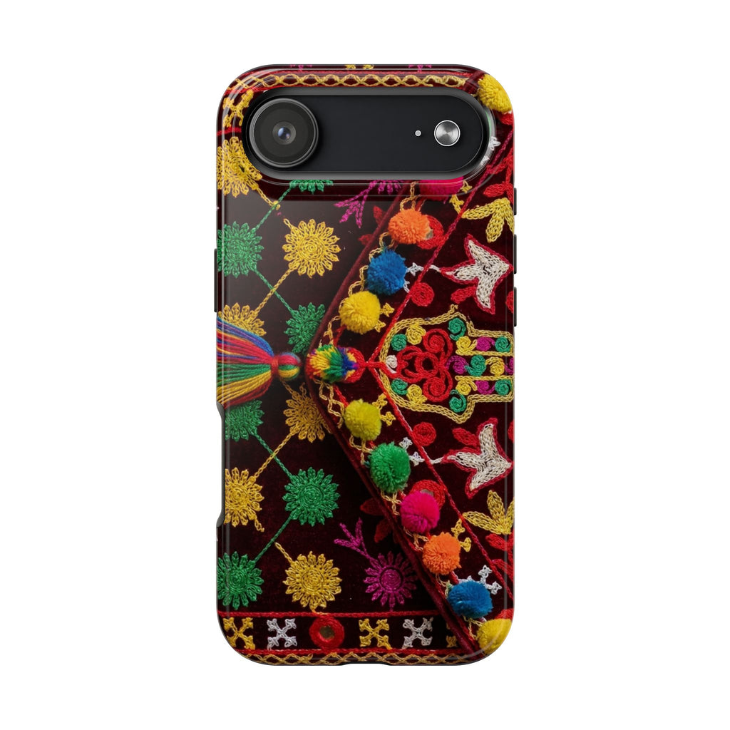 Colorful Pom Pom Pattern Phone Case | Tough Phone Case