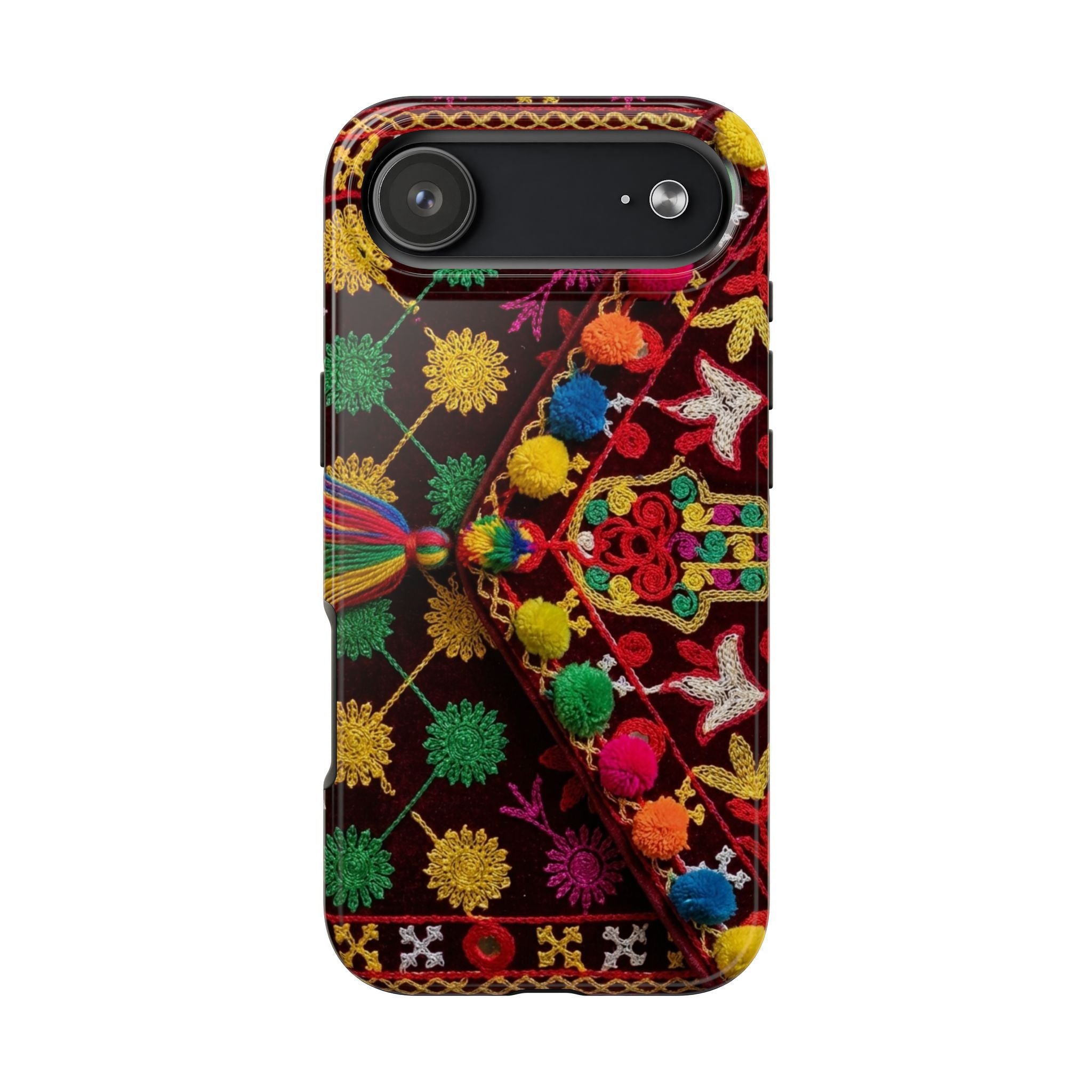 Colorful Pom Pom Pattern Phone Case | Tough Phone Case