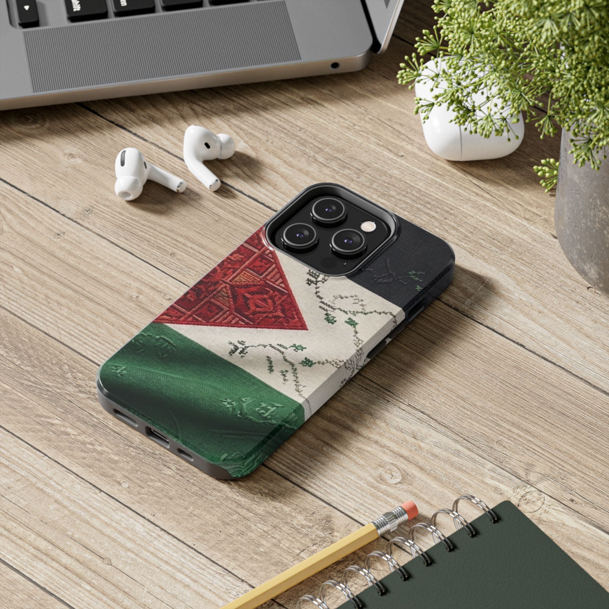 Palestine Flag Pattern Tough Phone Case | Palestine Textile Design