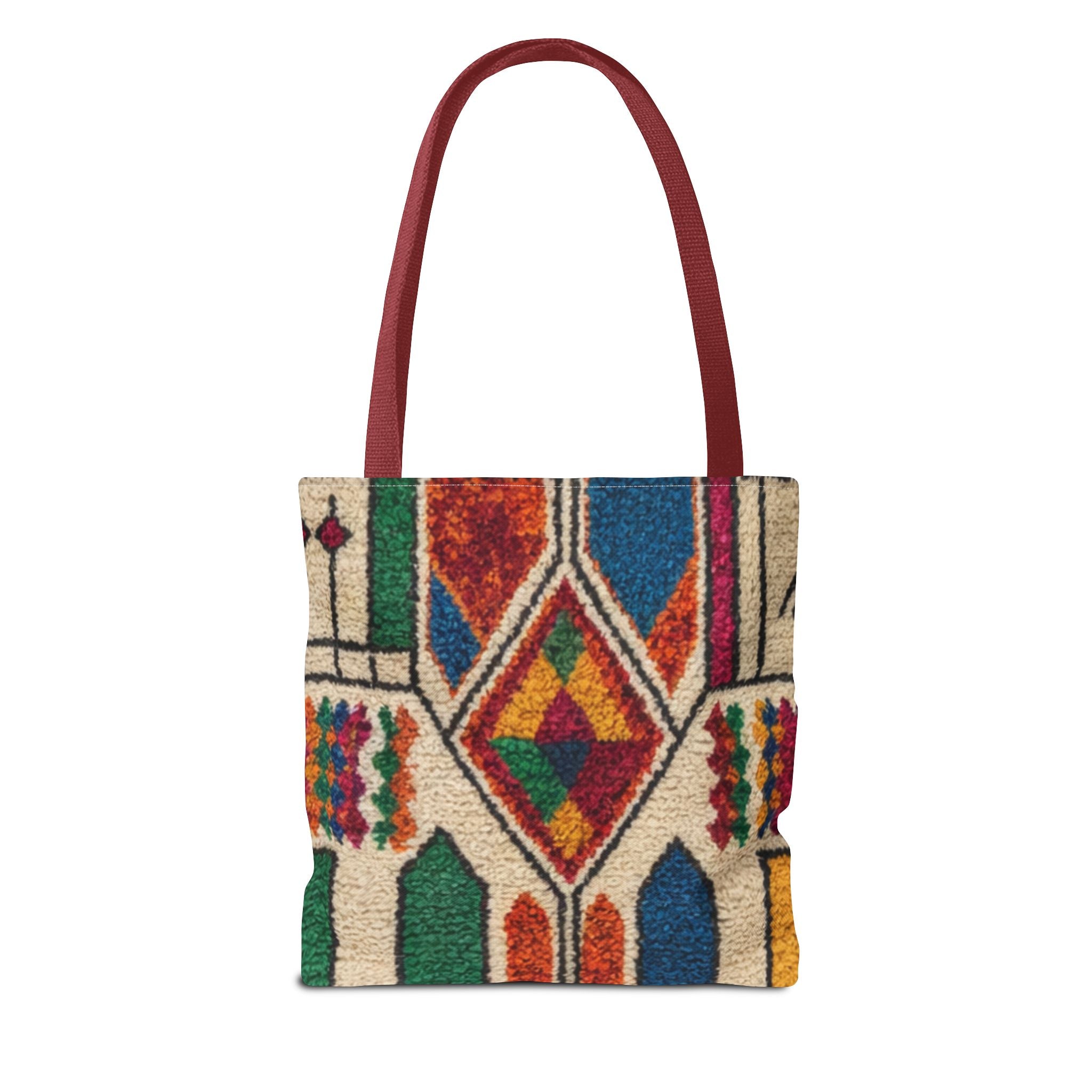 Colorful Geometric Kilim Pattern Tote | Boho Aztec Tribal Bag