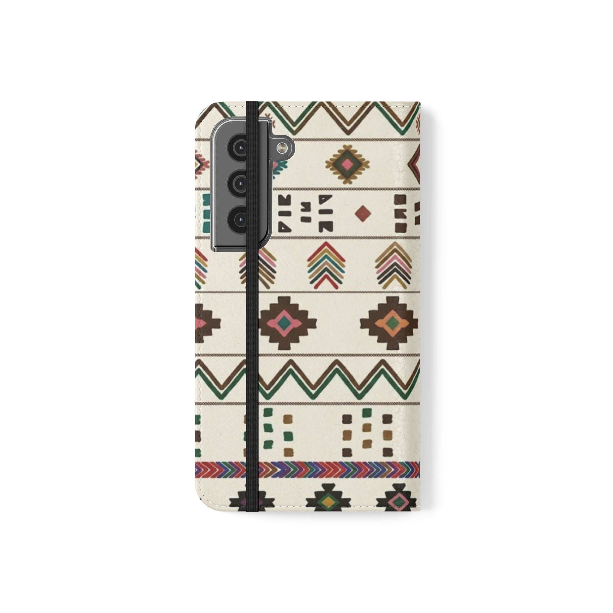 Southwestern Aztec Pattern Flip Case | Tribal Phone Wallet, Card Slots