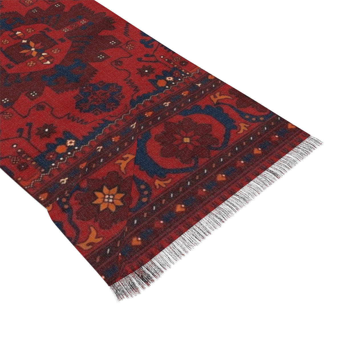 Red Persian Light Scarf | Boho Fringe Scarf