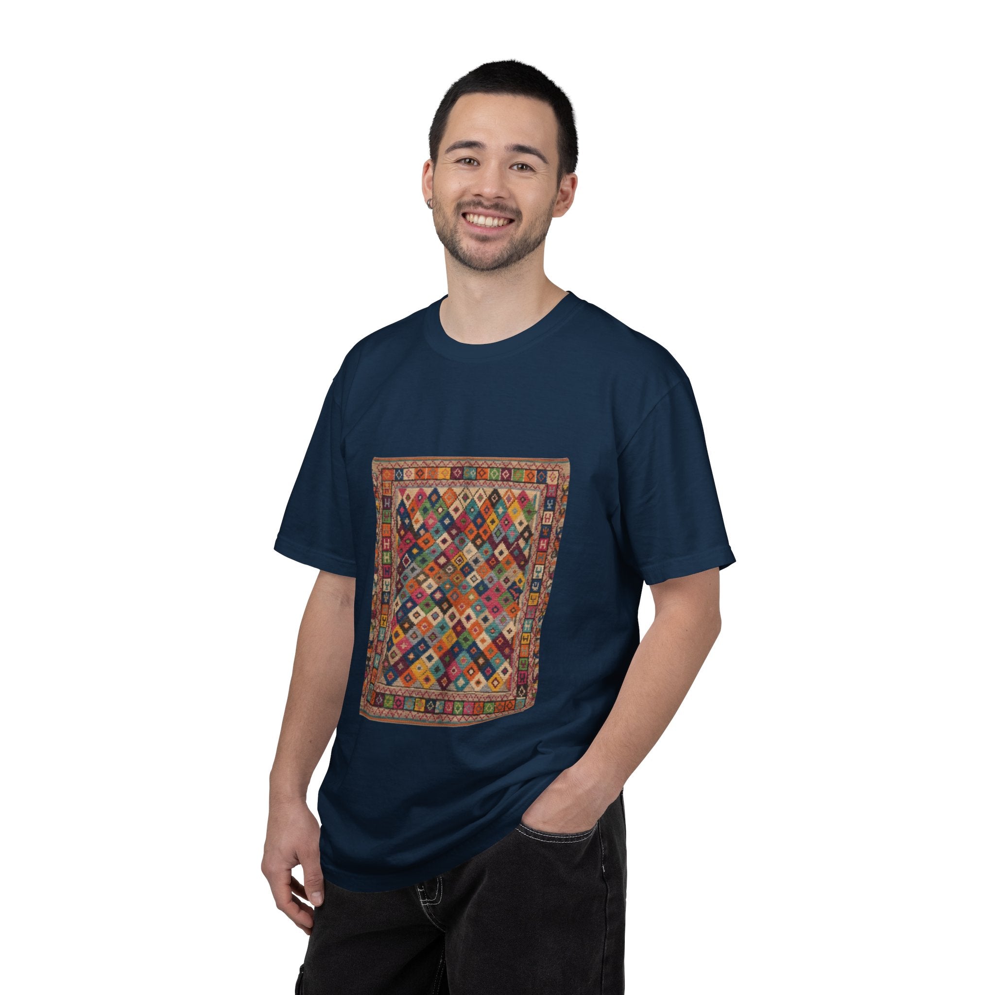 Colorful Kilim Rug Artwork T-Shirt | Geometric Ethnic Print