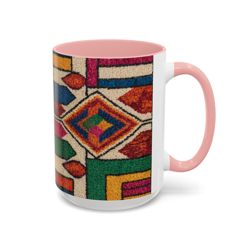 Colorful Geometric Moroccan Pattern Accent Coffee Mug | 11oz or 15oz