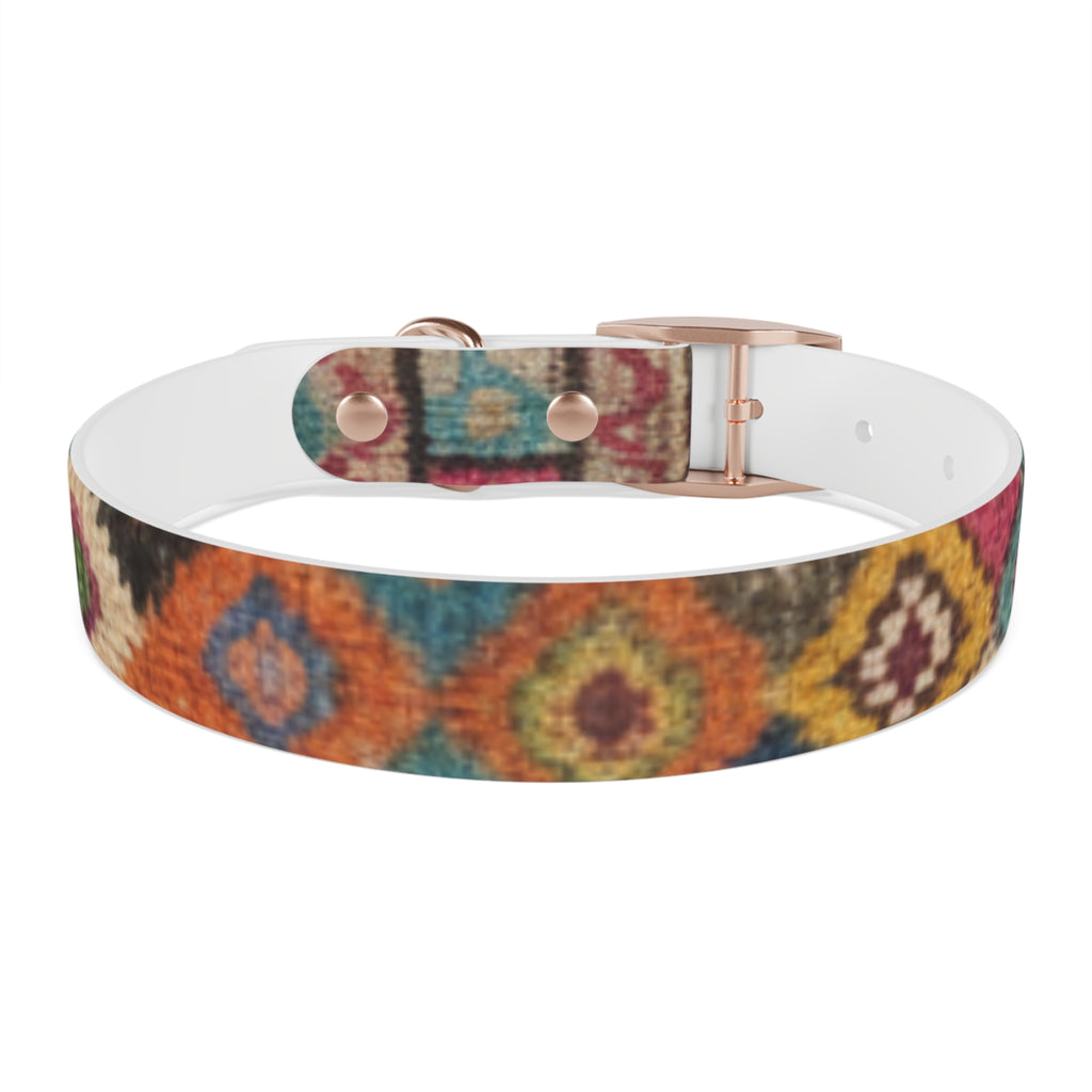 Boho Ikat Pattern Dog Collar | Colorful Southwestern Print
