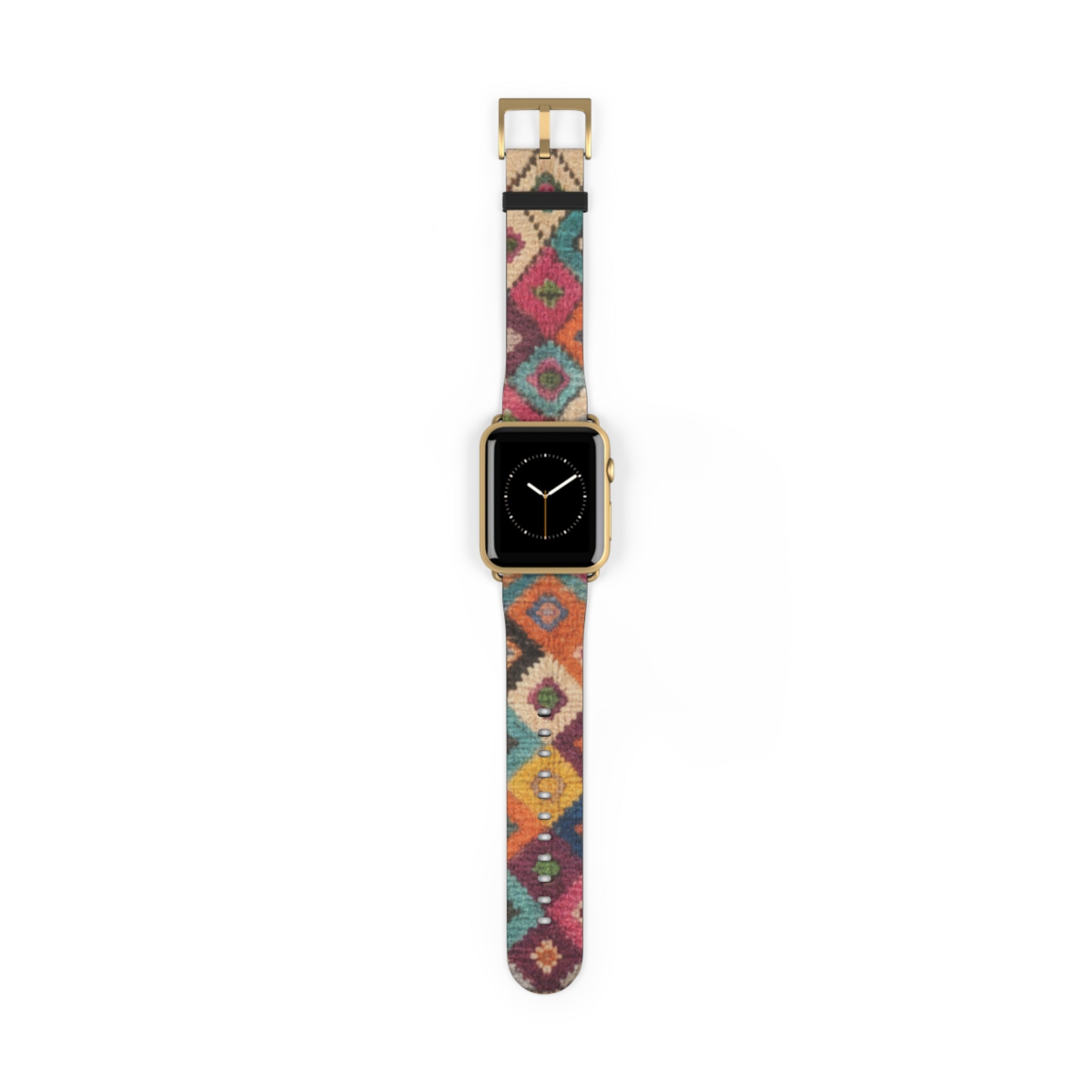 Bohemian Kilim Pattern Watch Band | Southwestern Geometric Apple Watch Strap