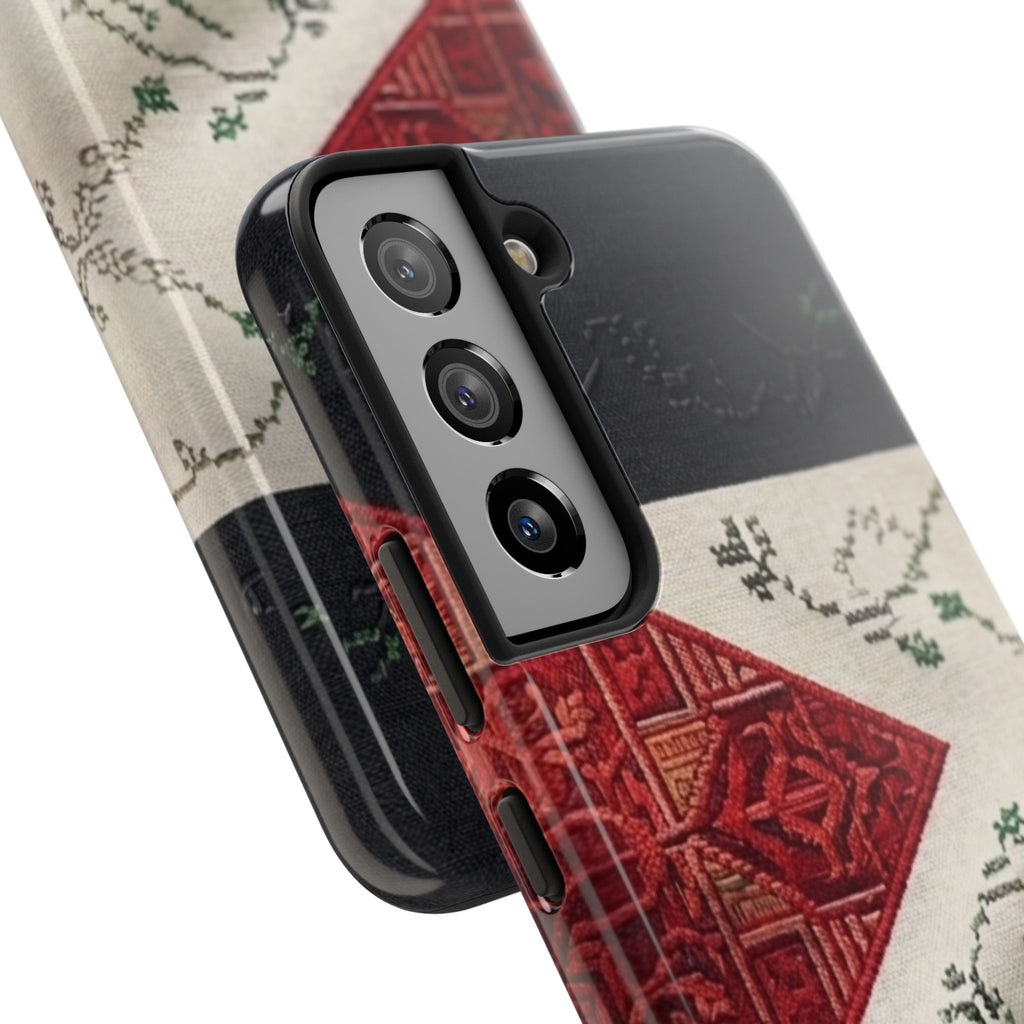 Palestine Flag Pattern Tough Phone Case | Palestine Textile Design