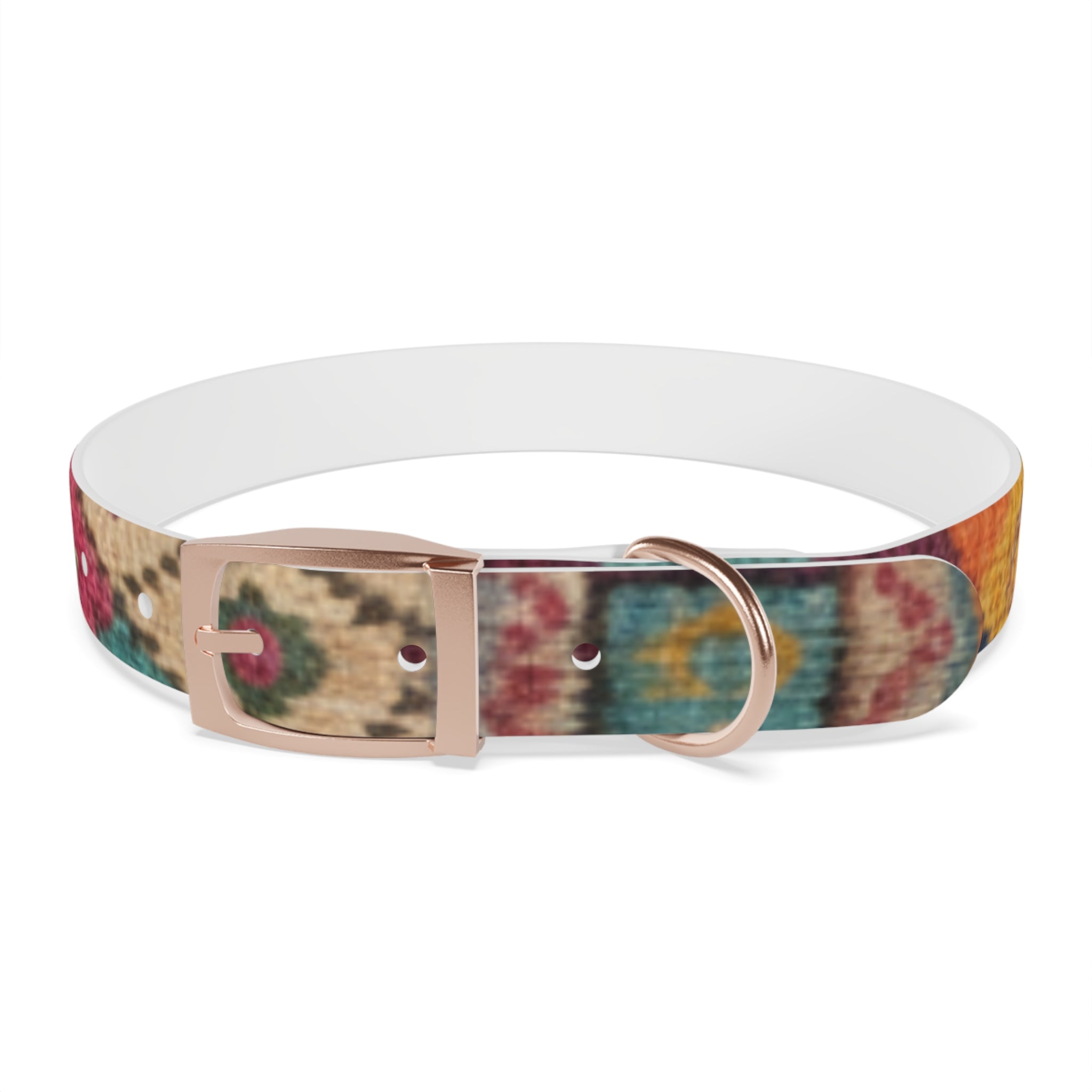 Boho Ikat Pattern Dog Collar | Colorful Southwestern Print