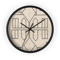 Geometric Line Moroccan Pattern Wall Clock | Neutral Modern Home Decor