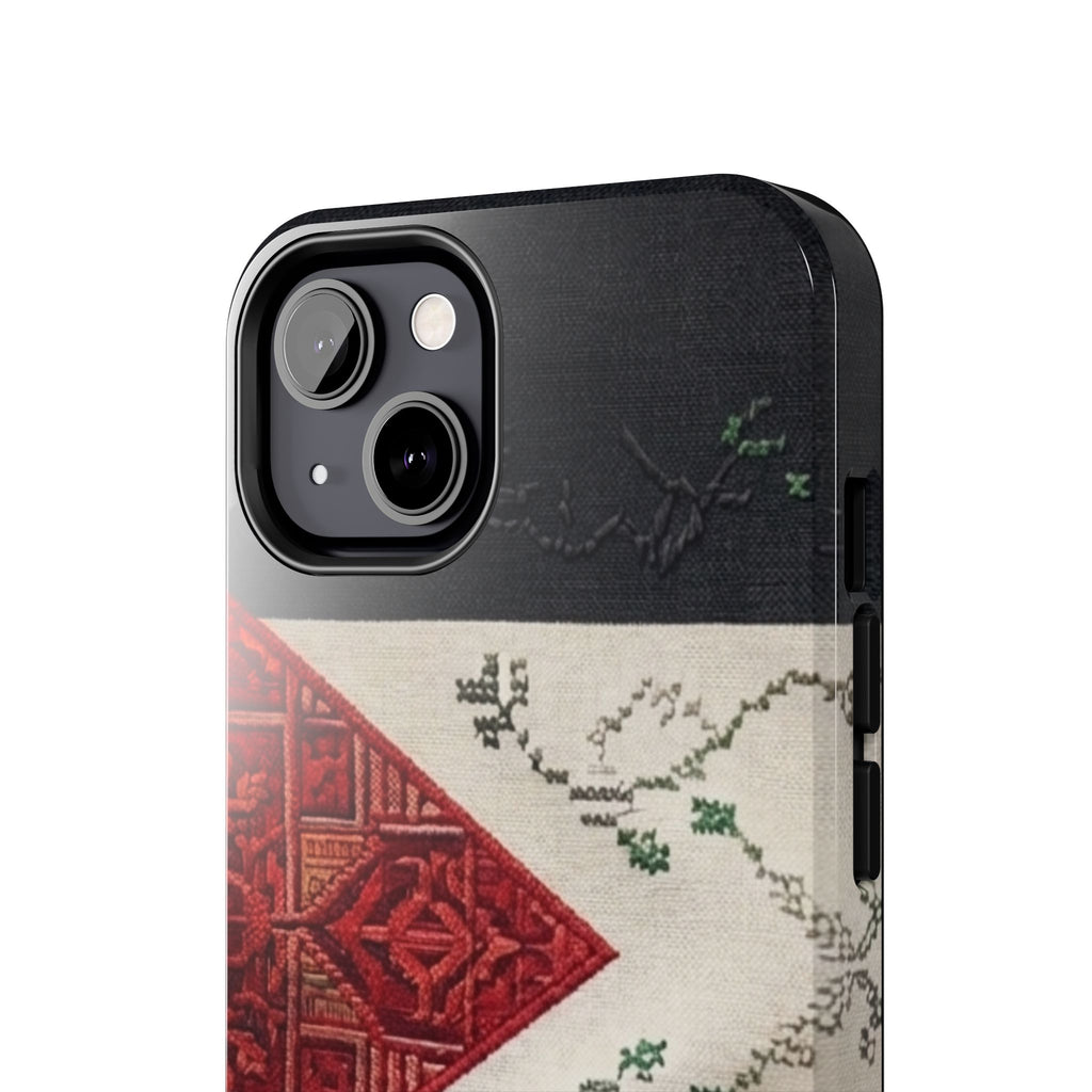 Palestine Flag Pattern Tough Phone Case | Palestine Textile Design
