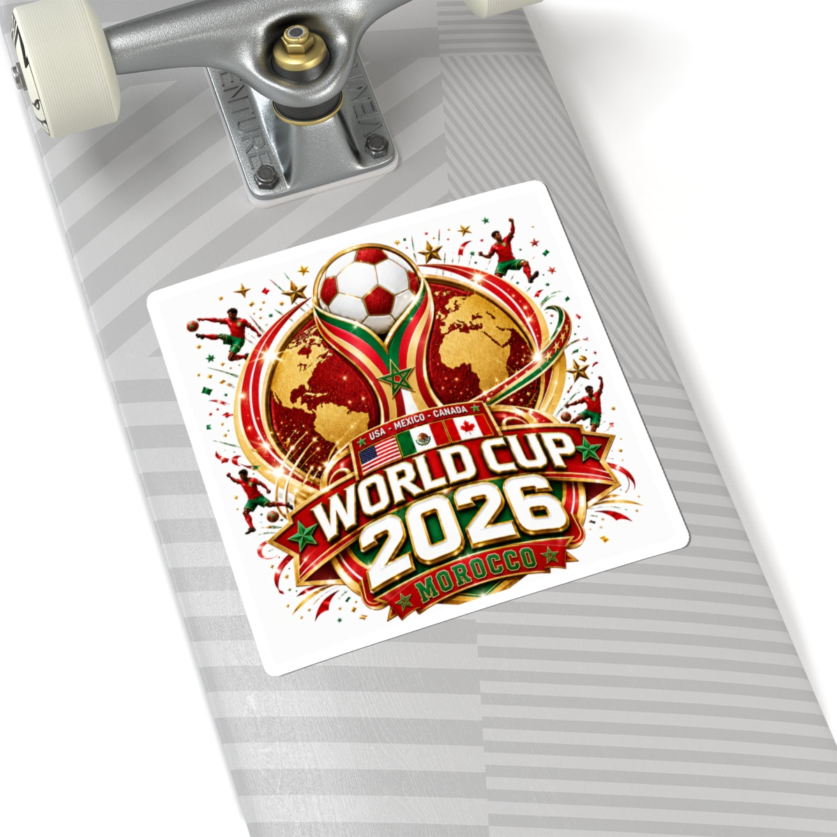 World Cup 2026 Morocco Football Team Sticker | Kiss-Cut Sticker