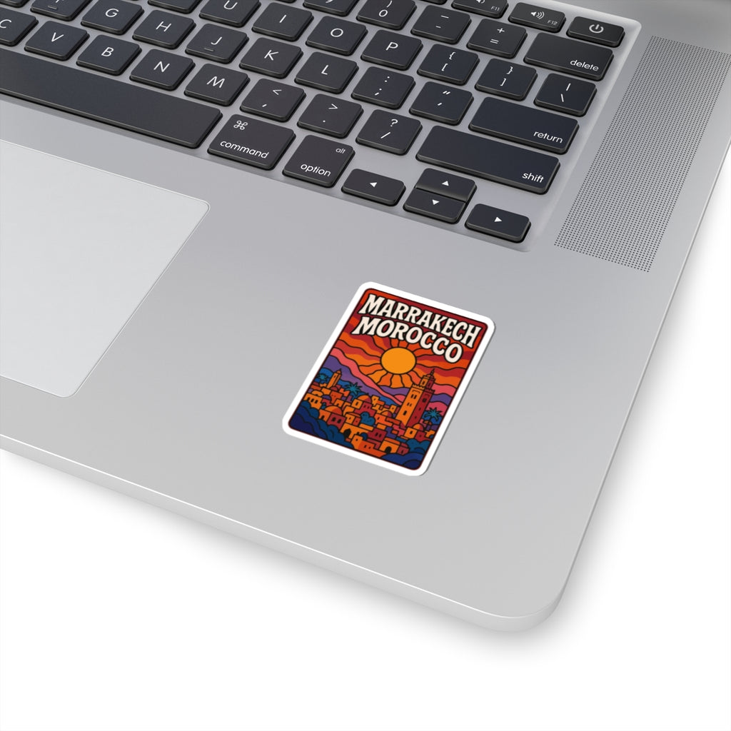 Marrakech Morocco sunset town Sticker | Kiss-cut travel decal