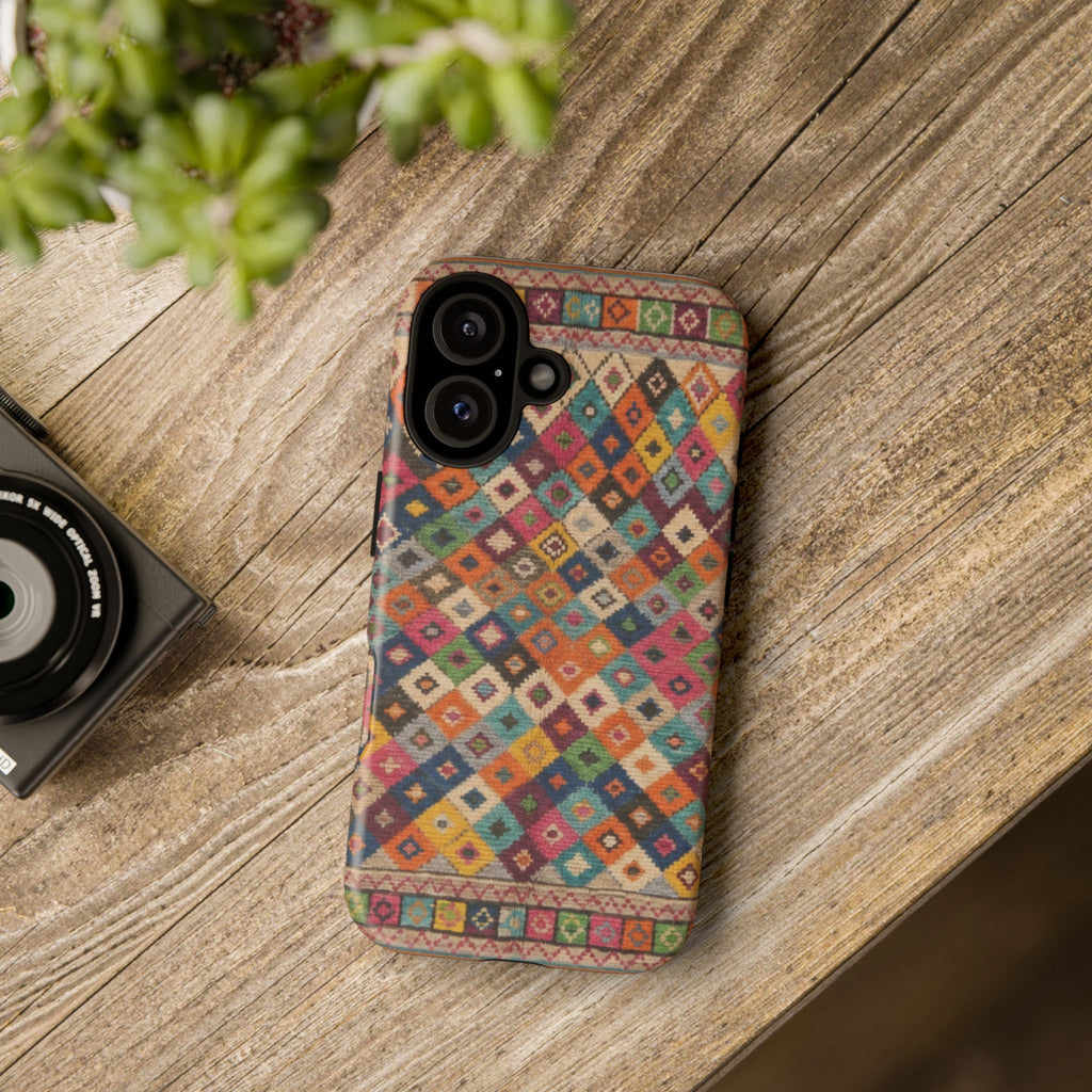 Colorful Kilim Diamond Pattern Phone Case | Tough Case