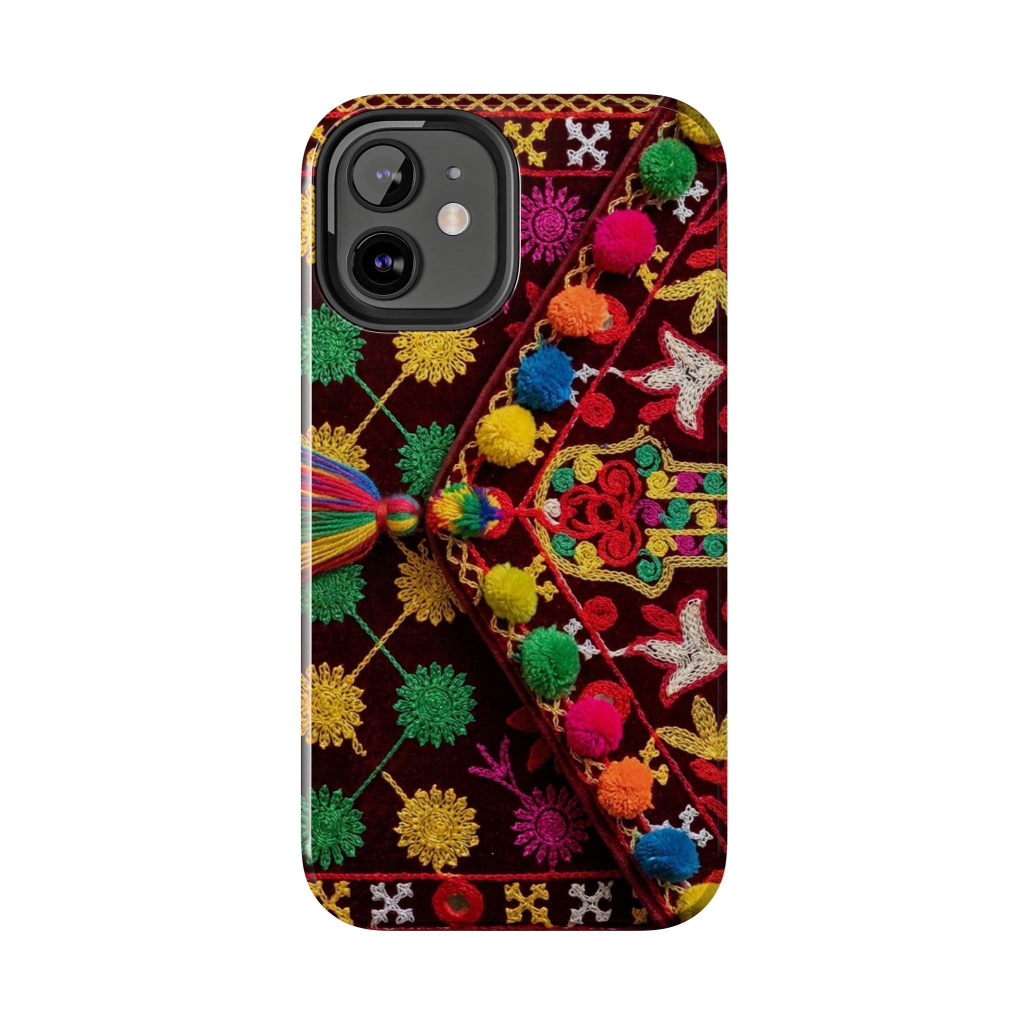 Colorful Pom Pom Pattern Phone Case | Tough Phone Case