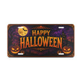Happy Halloween vanity plate | spooky pumpkins, haunted house license plate